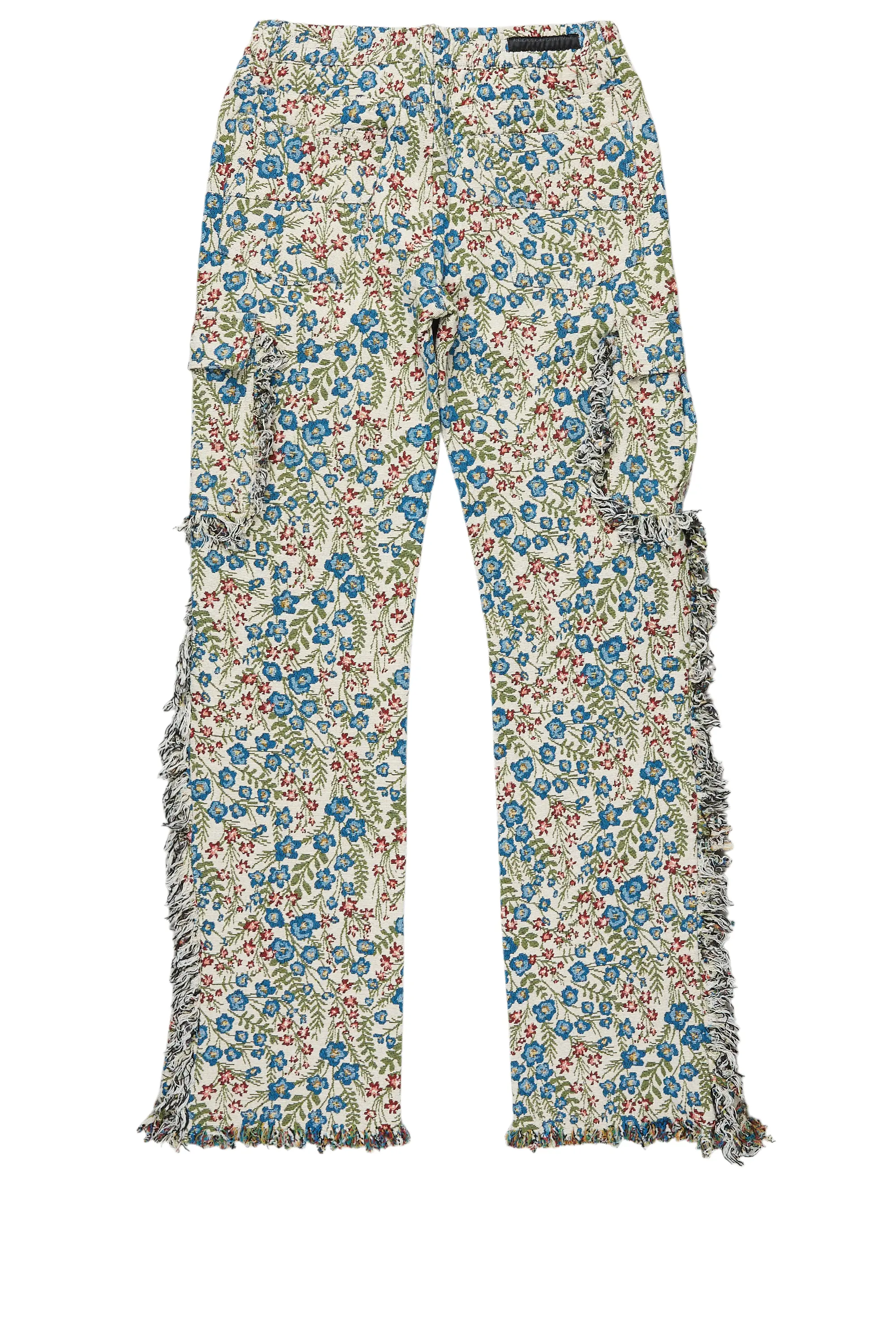 Boys Ayami Beige/Multi Slim Tapestry Flare Pants - Image 9