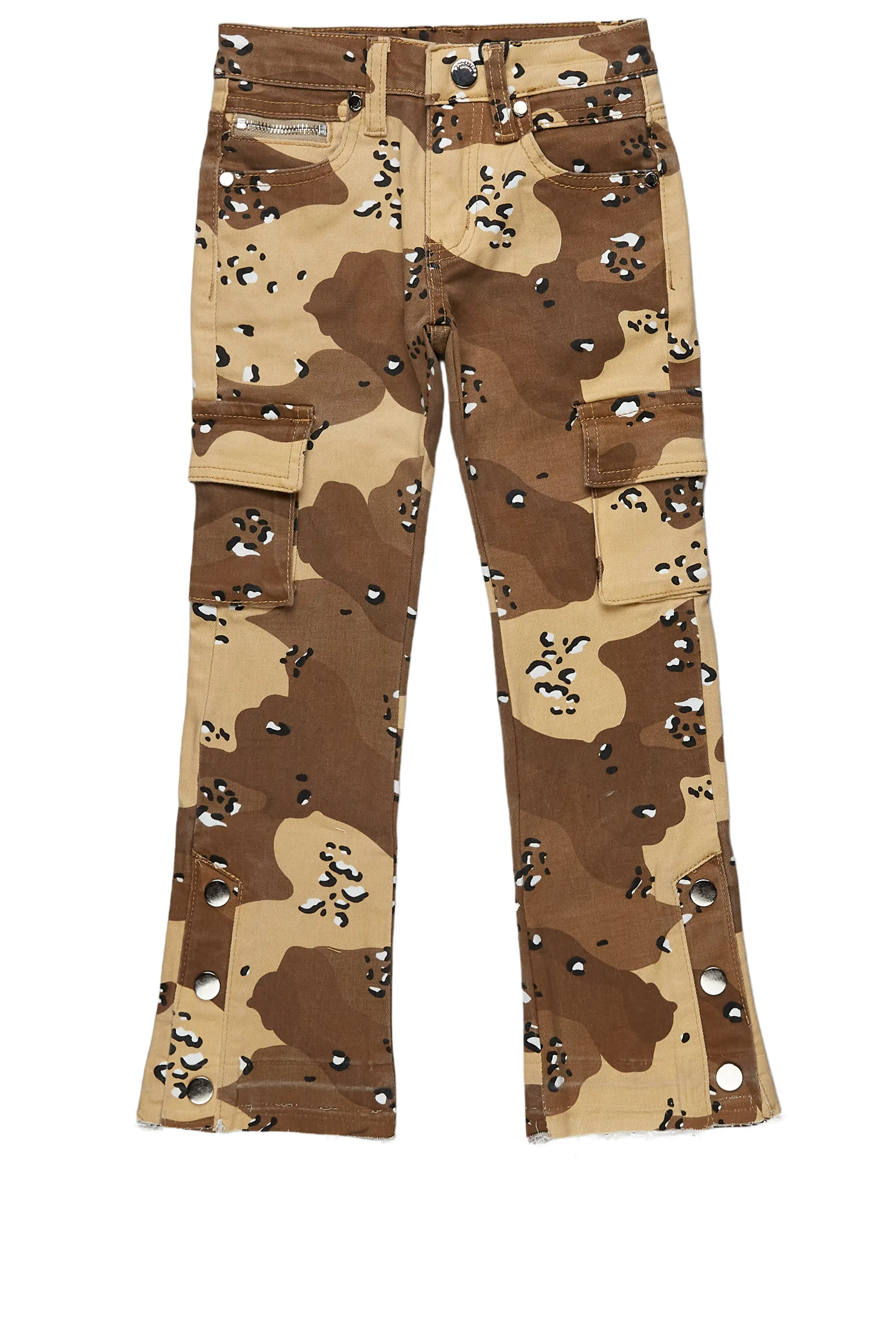 Boys Waage Desert Camo Stacked Flare Cargo Jean - Image 2
