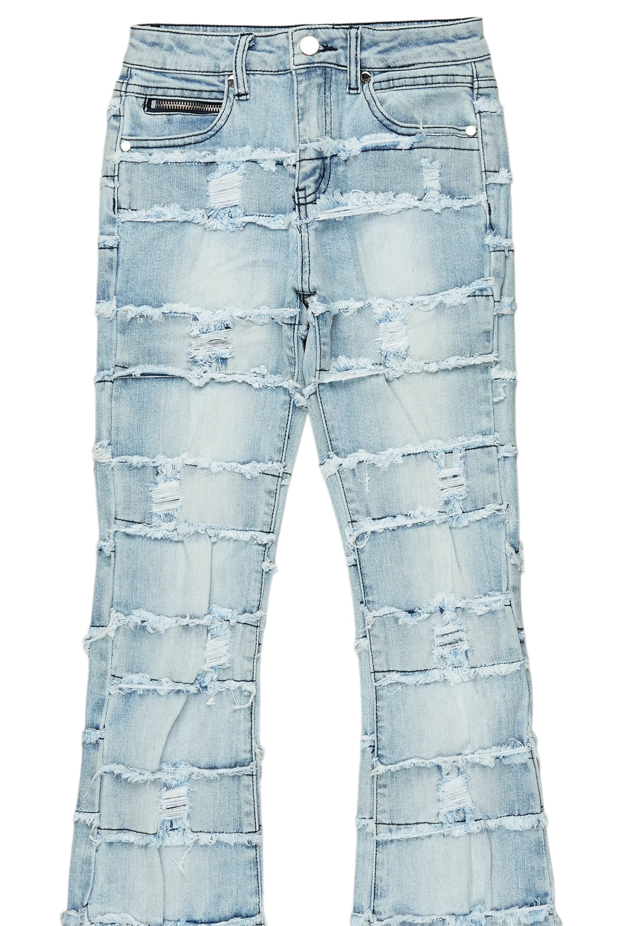 Boys Sten Blue Stacked Flare Jean - Image 2
