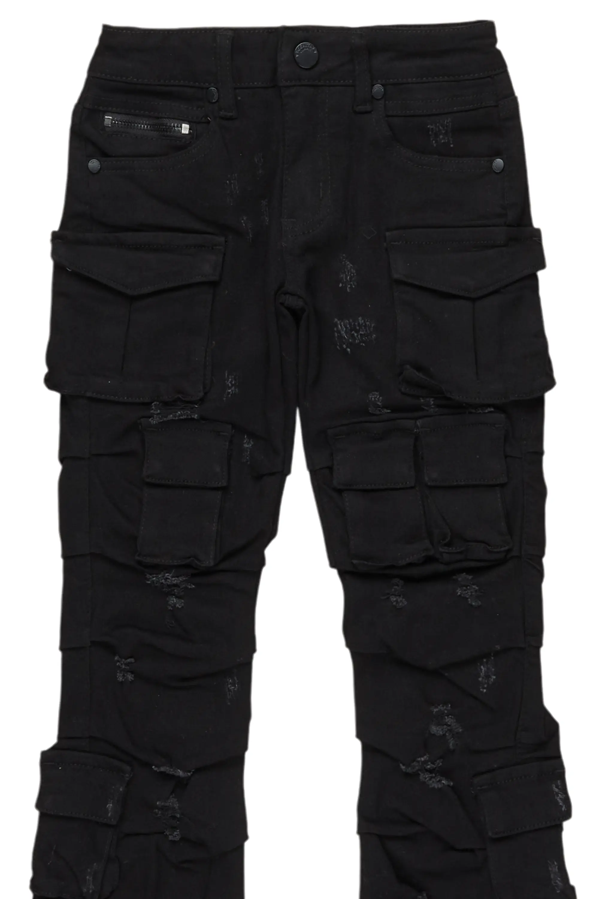 Boys Gentry Black Stacked Flare Jean - Image 6
