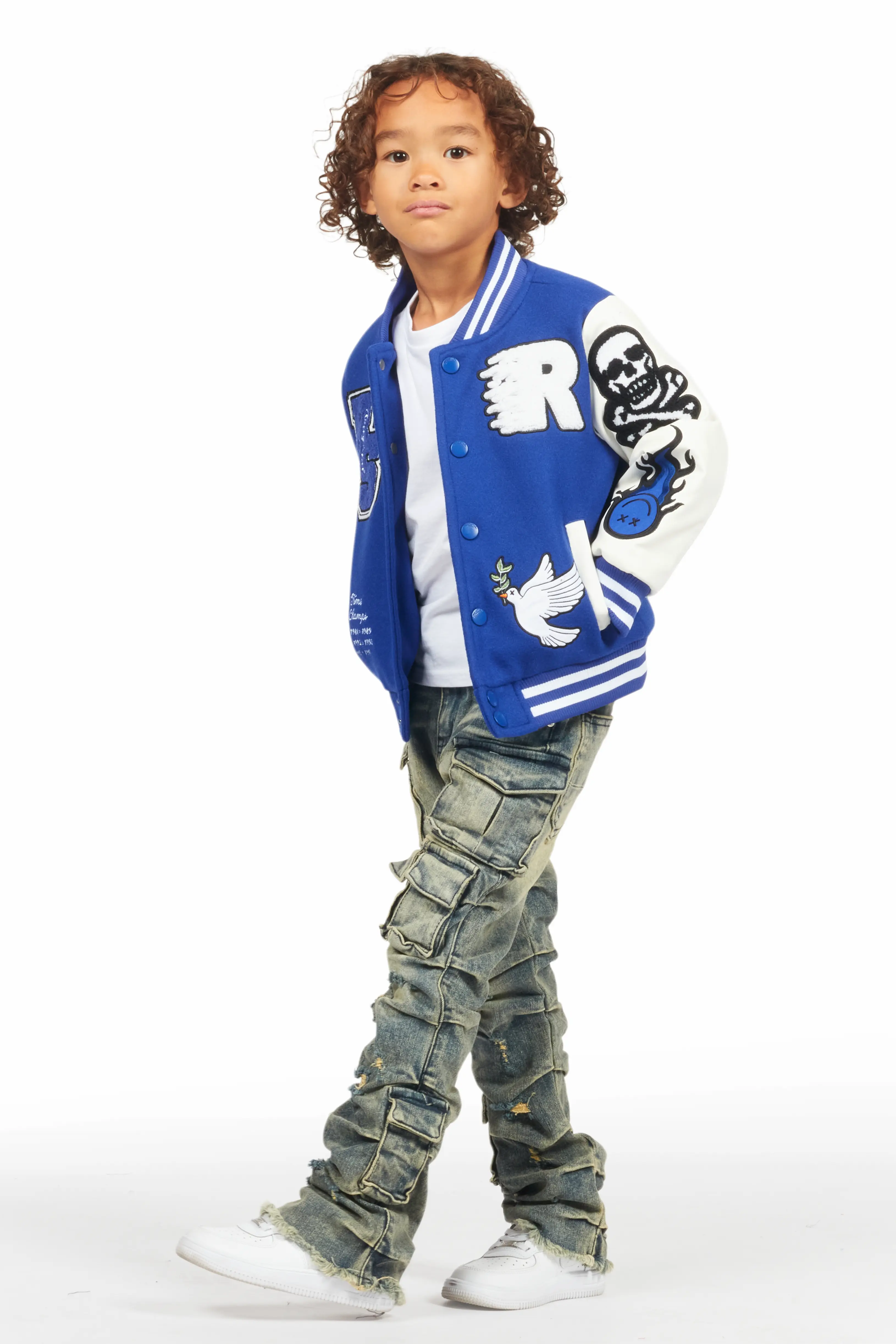 Boys Gentry Tint Blue Stacked Flare Jean - Image 5