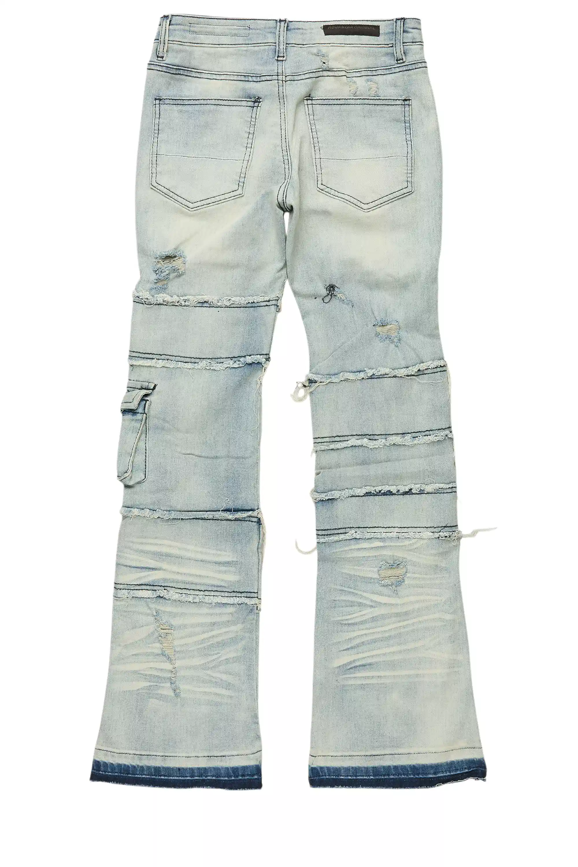 Boys Folant Light Blue Stacked Flare Jean - Image 9