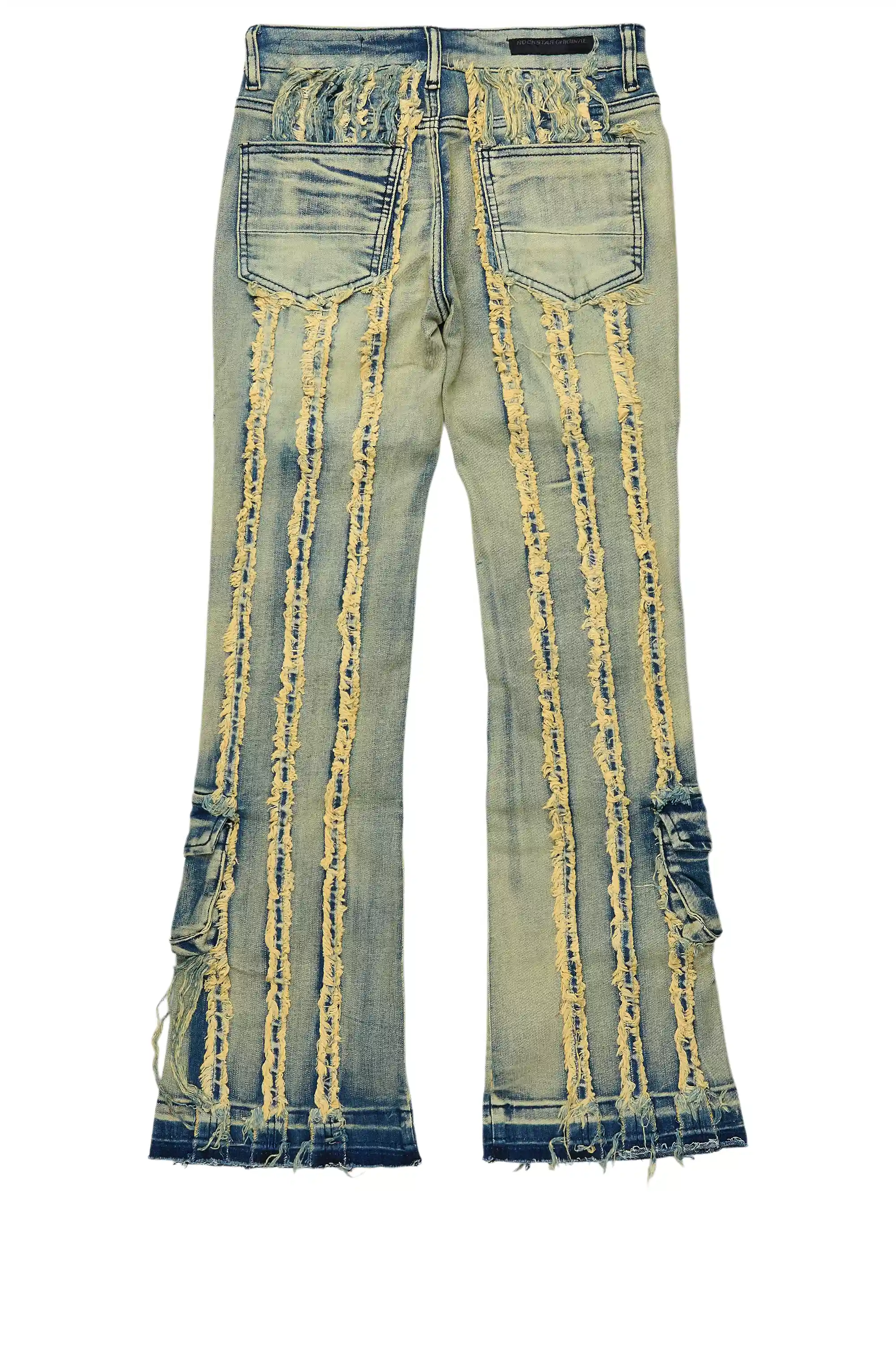 Boys Frey Blue Stacked Flare Jean - Image 9