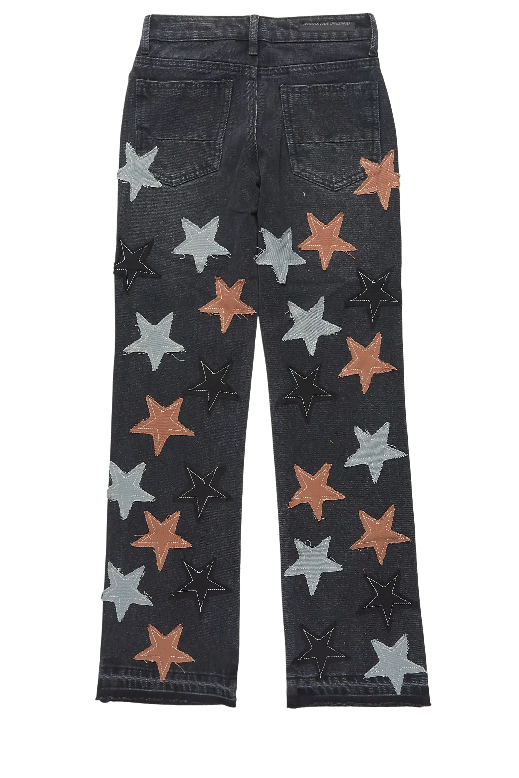 Boys StarLane Dark Grey Stacked Flare Jean - Image 8