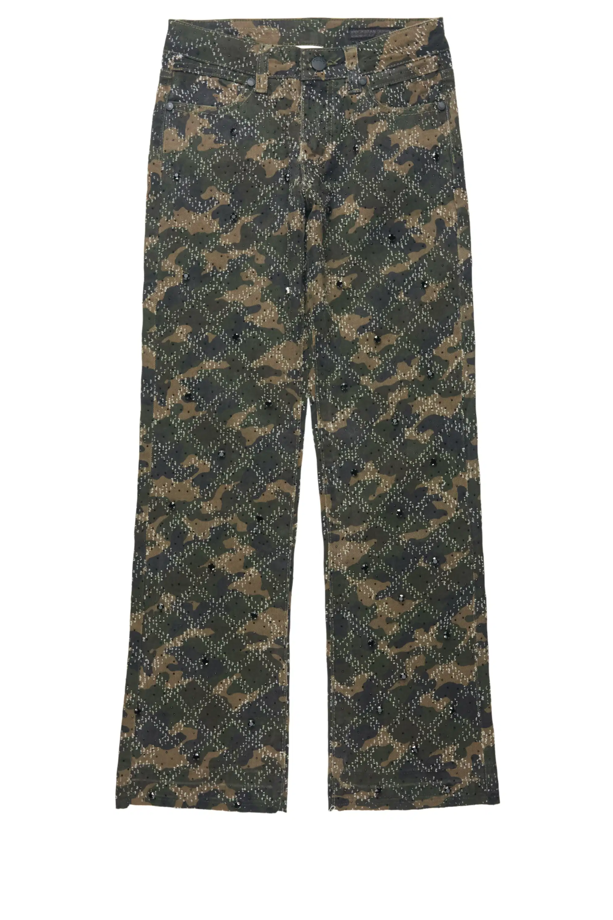 Boys Kassio Camo Rhinestone Stacked Flare Jean - Image 2