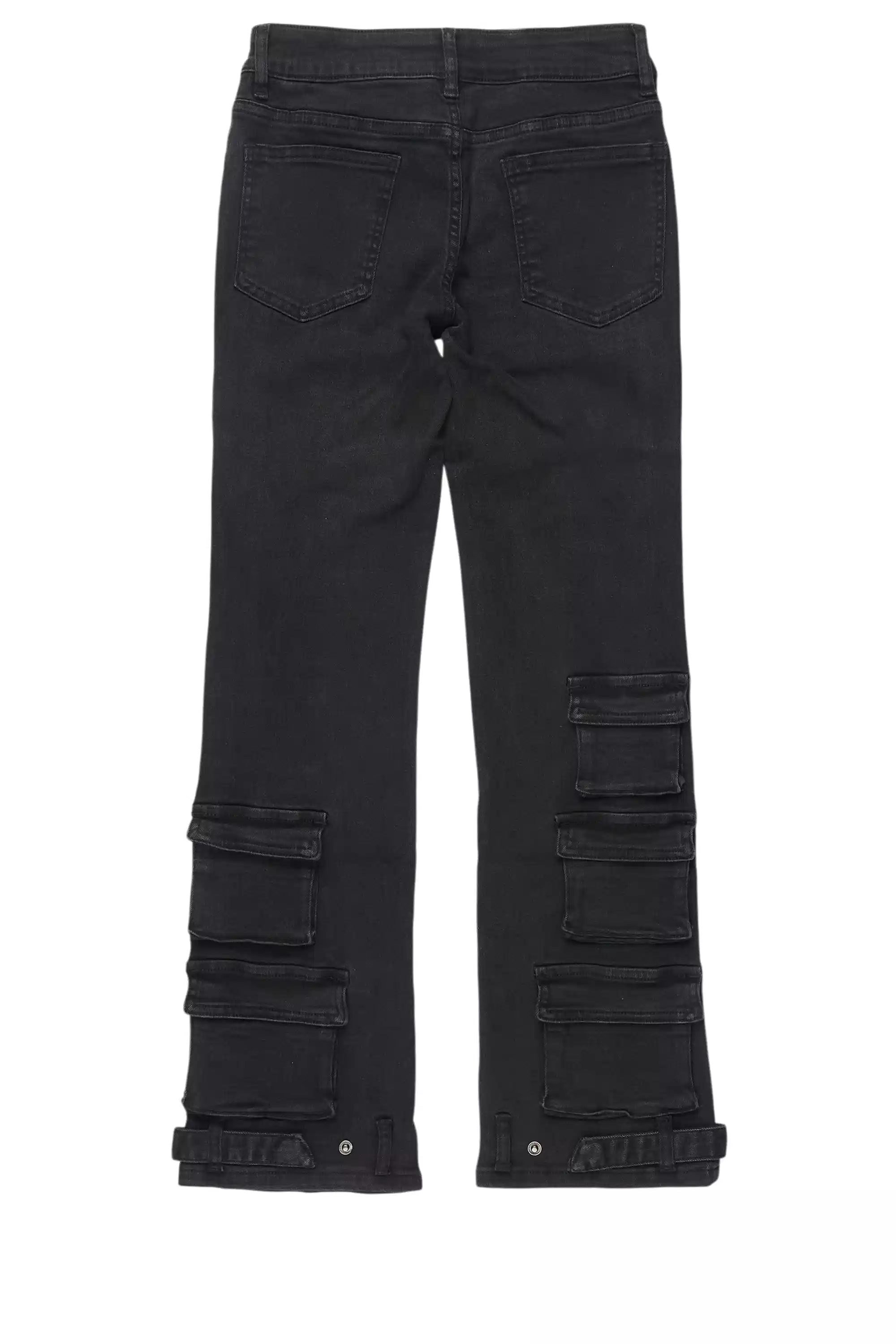 Boys Jazz Black Stacked Jean - Image 3