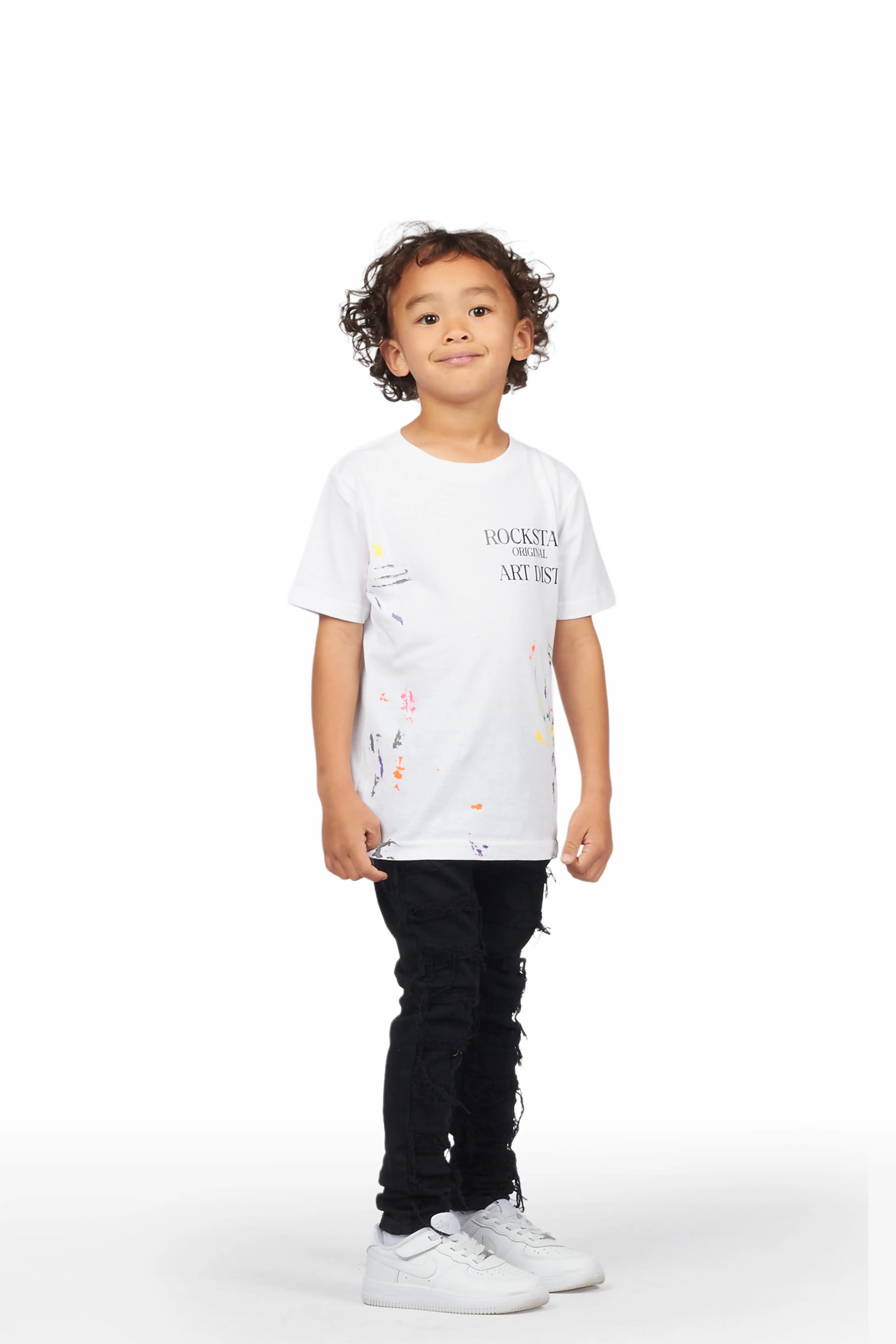 Boys Mahak Black Frayed Jeans - Image 3