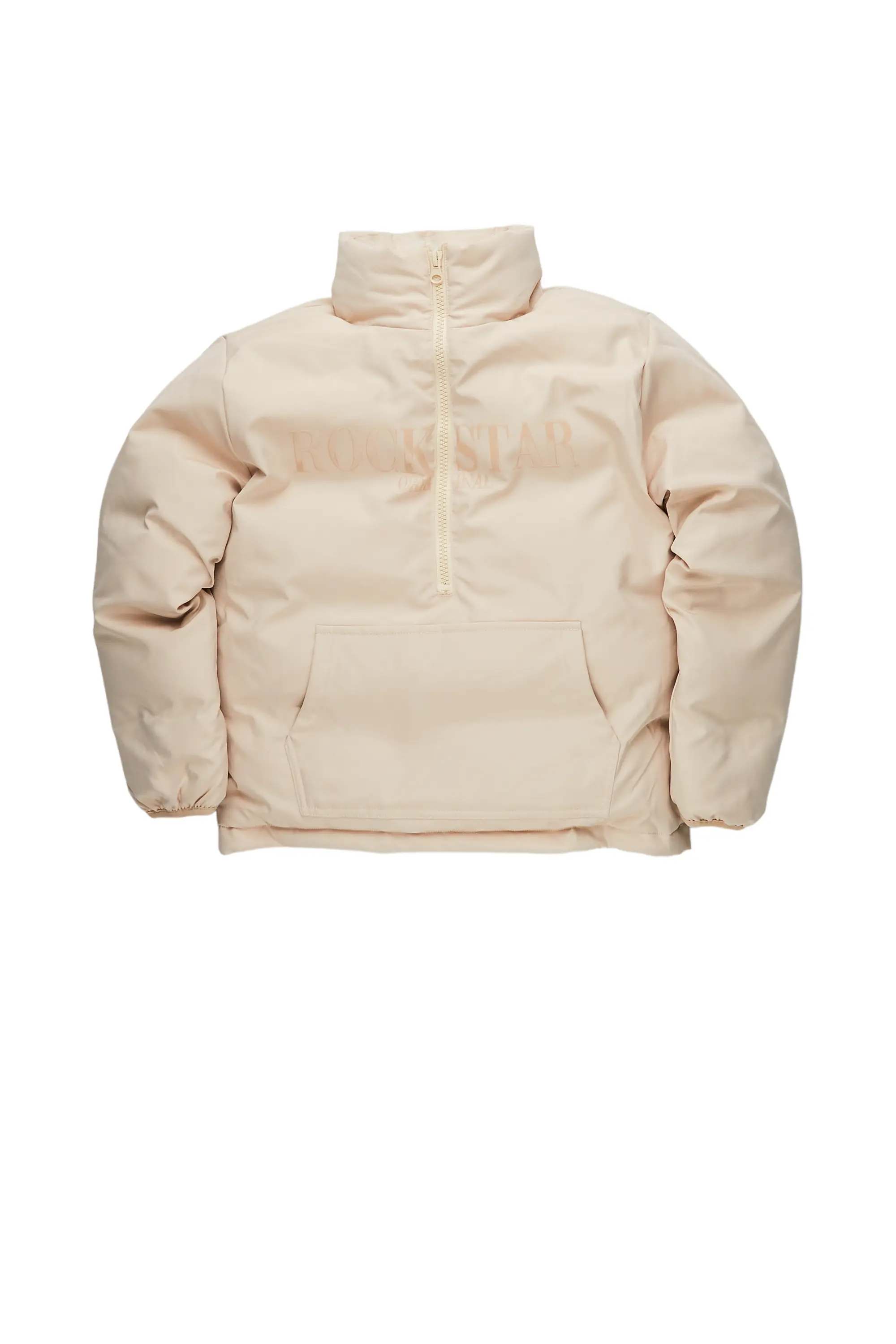 Boys Jon Beige Puffer Jacket - Image 2