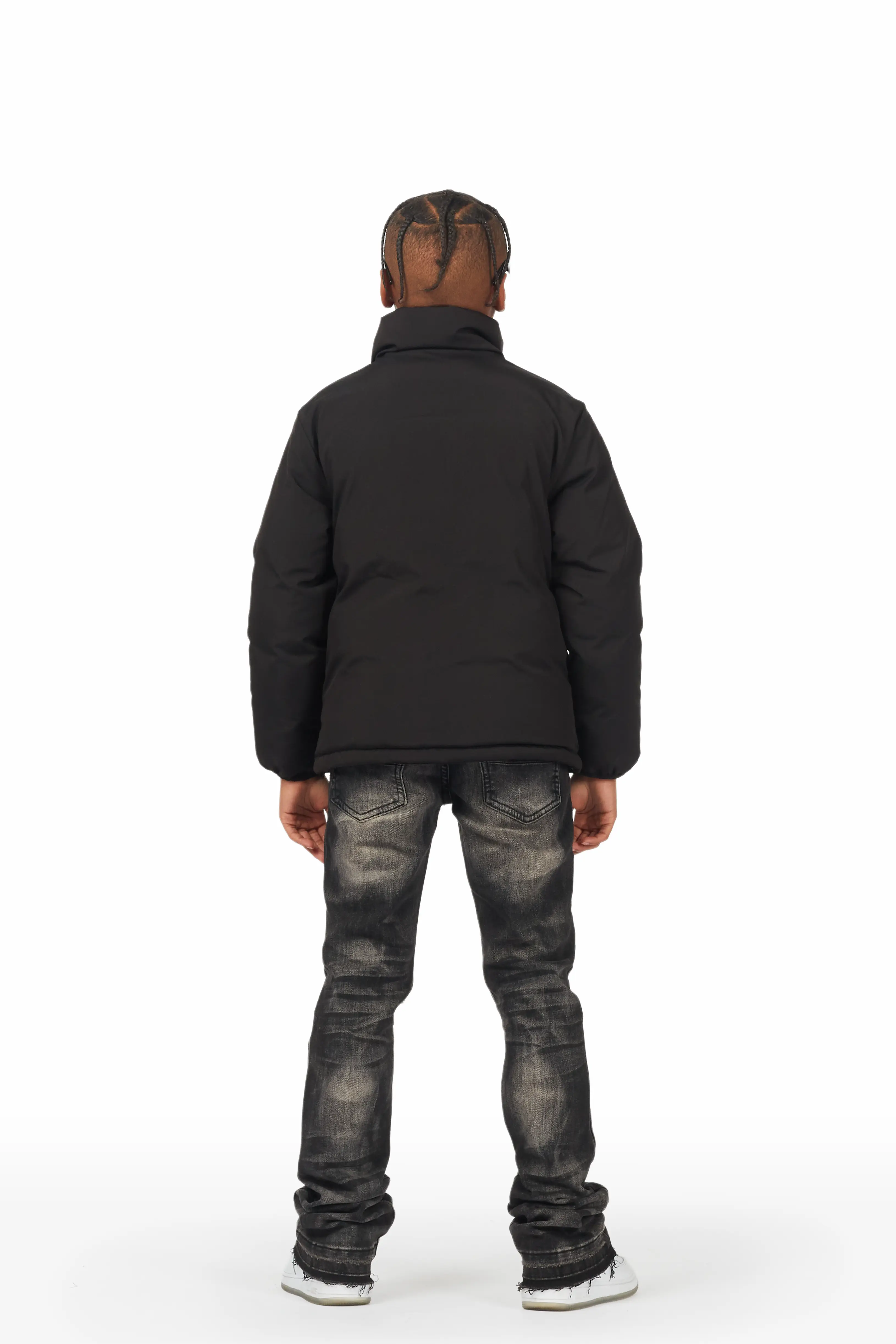 Boys Murry Black Puffer Jacket - Image 5