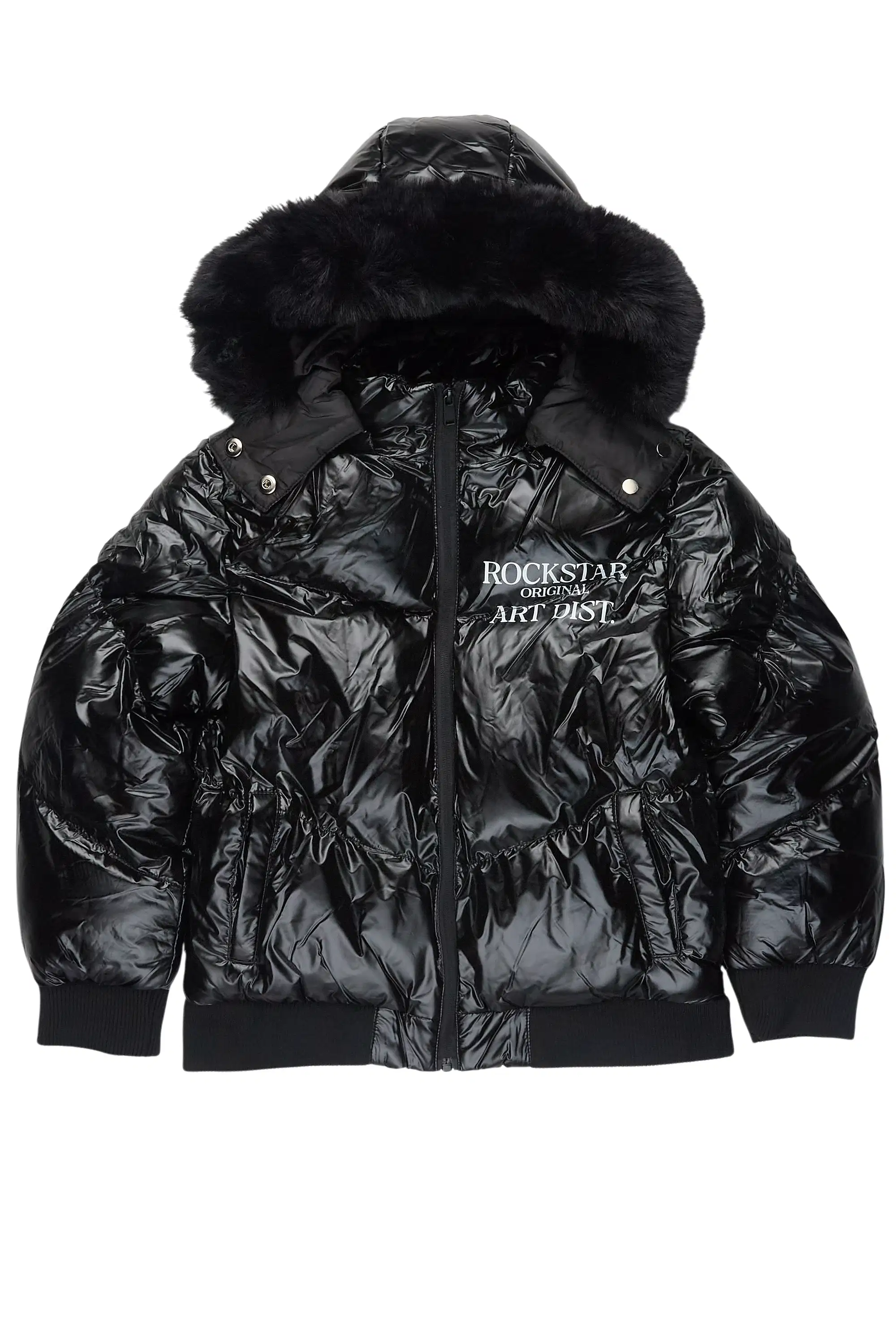 Boys Destina Black Puffer Jacket