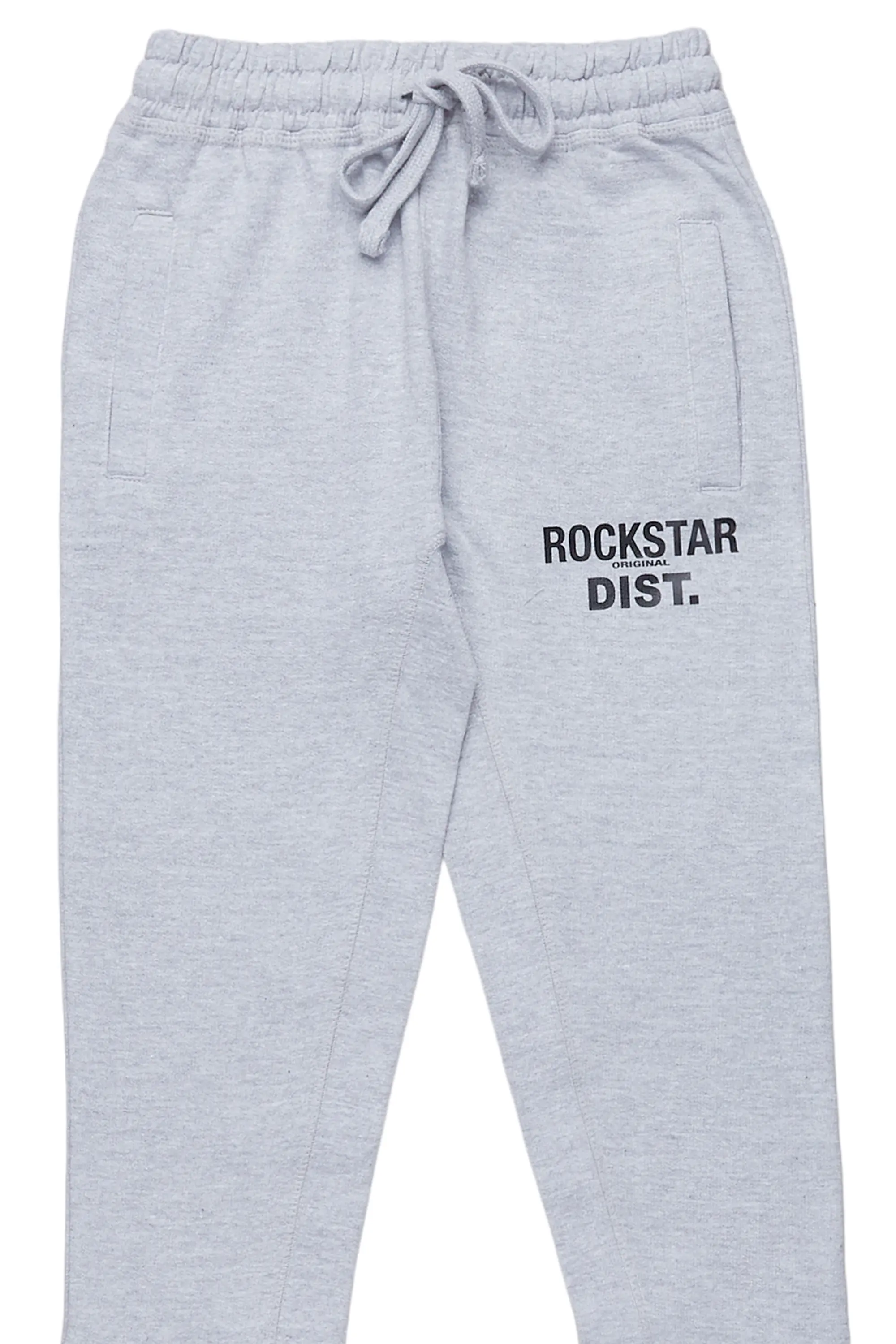 Boys Alpine Heather Grey Super Stacked Trackpant - Image 7