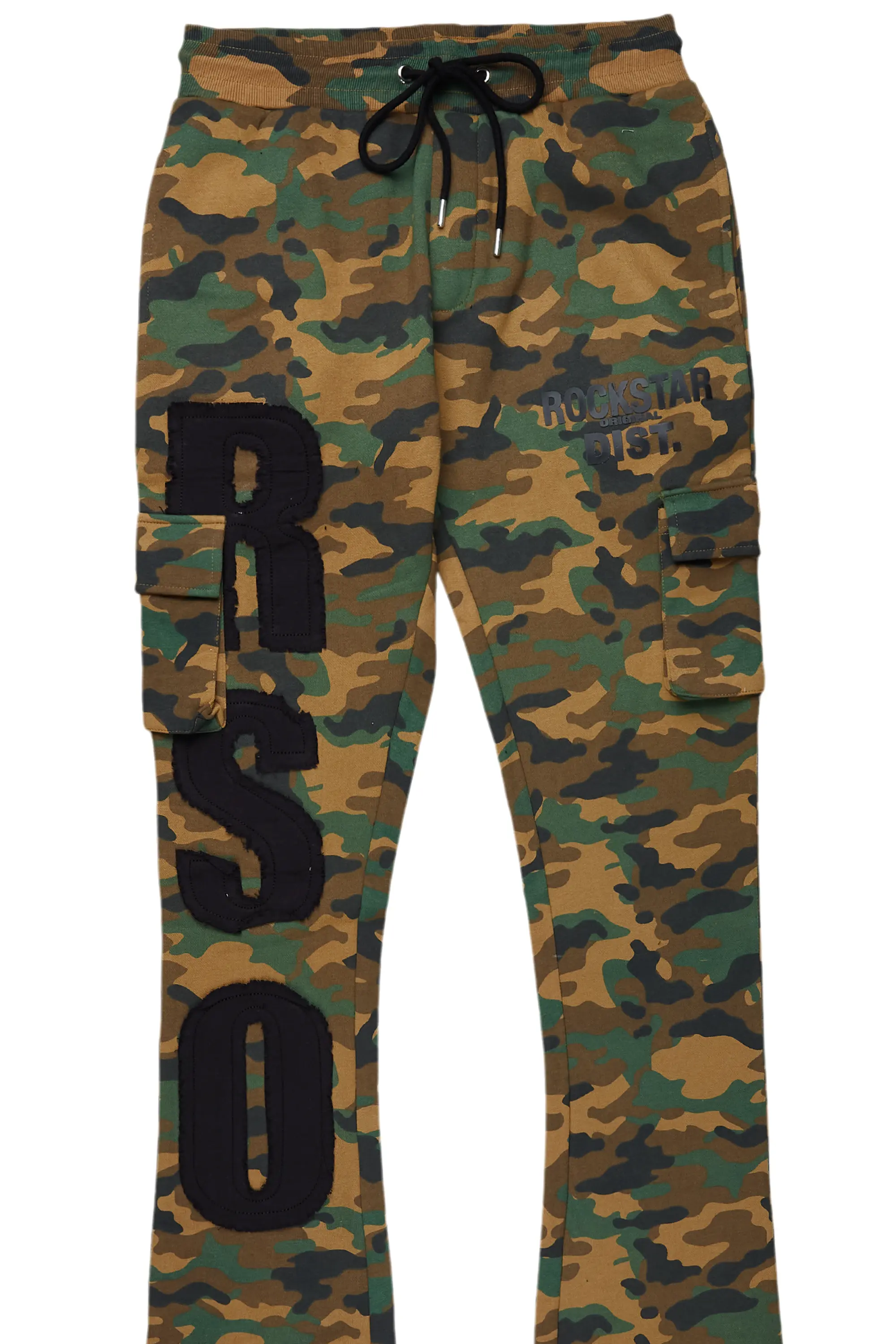 Boys Admir Faded Camo Stacked Flare Pant - Image 2