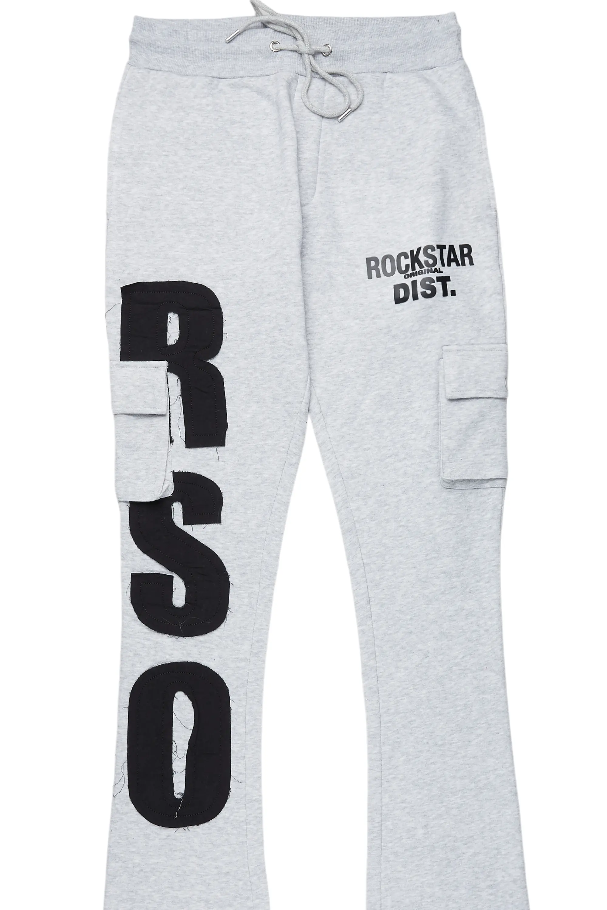 Boys Admir Heather Grey Stacked Flare Pant - Image 2