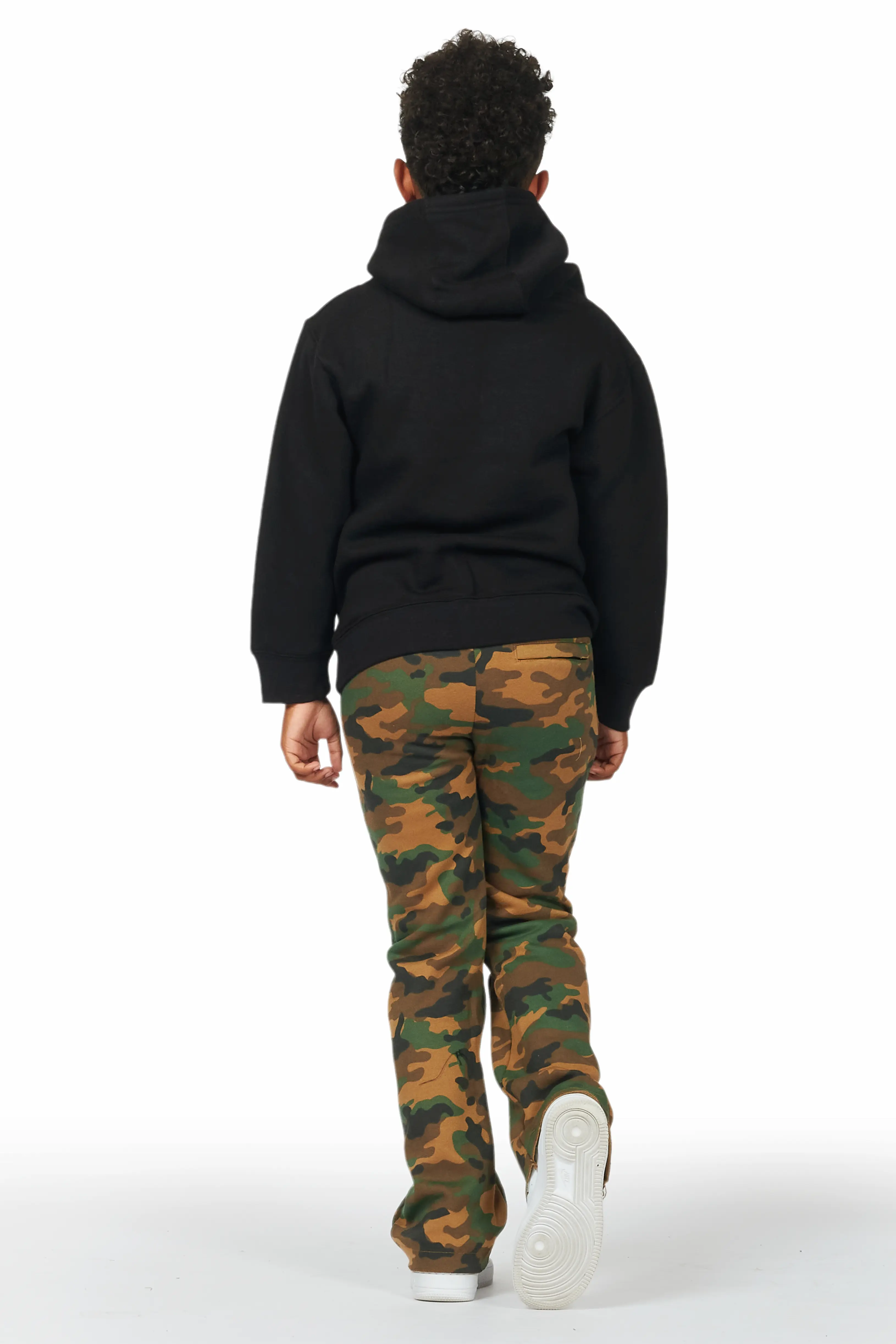 Boys Bansi Faded Camo Stacked Trackpant - Image 5