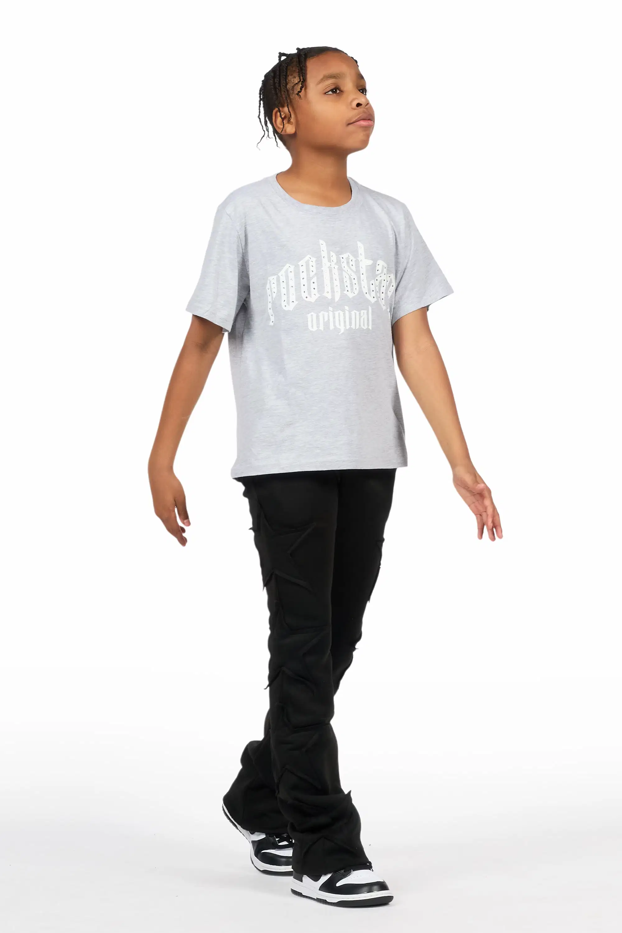 Boys Sinayah Black Baggy Track Pant - Image 4