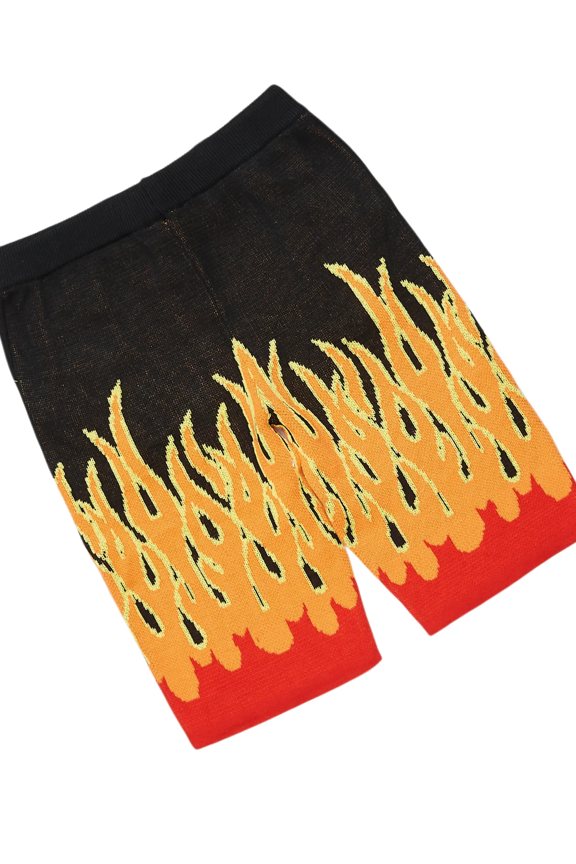 Boys Roeland Black Flame Short Set - Image 4