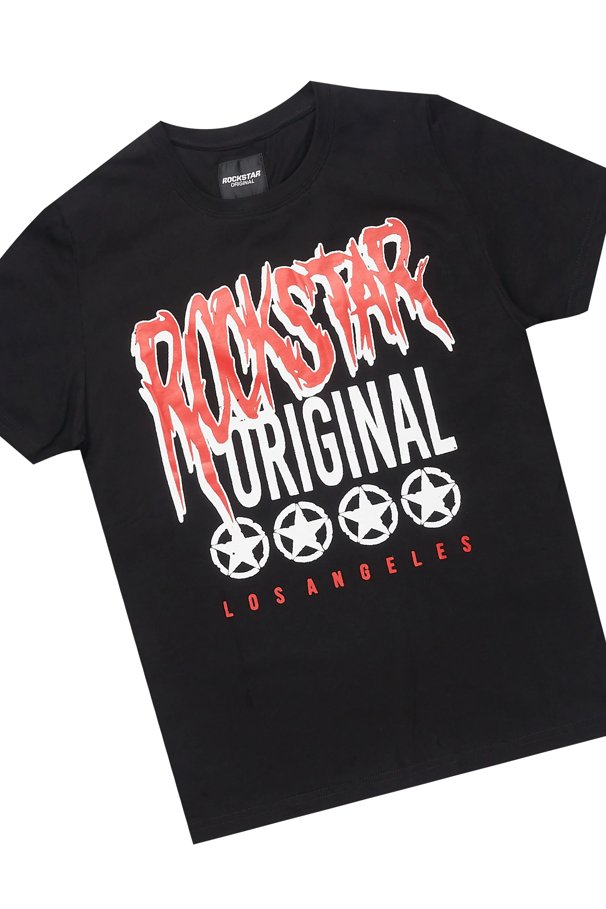 Boys Wizzurd Black/Red T-Shirt Cargo Shorts Set - Image 2