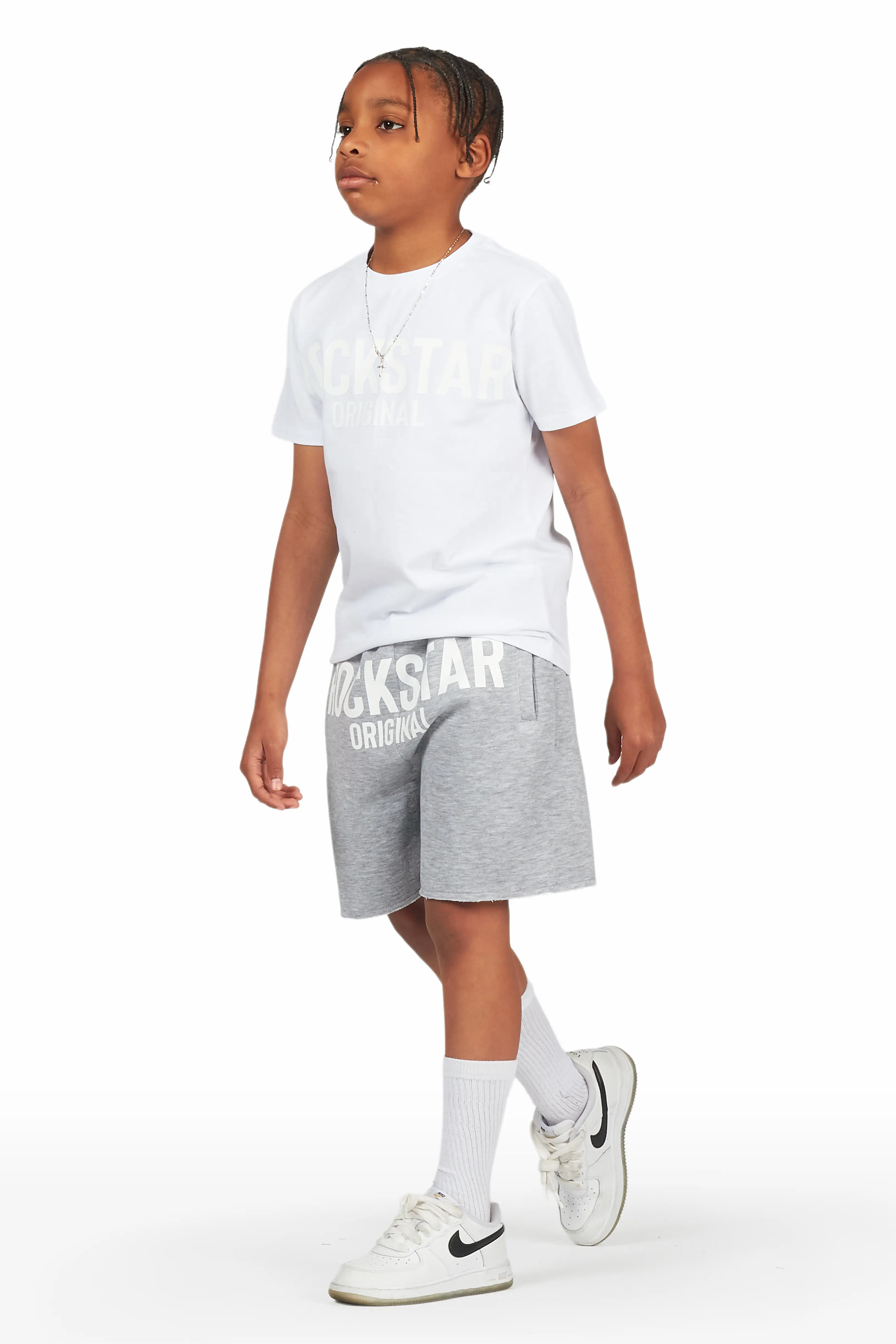 Boys Sana White Short Set - Image 2