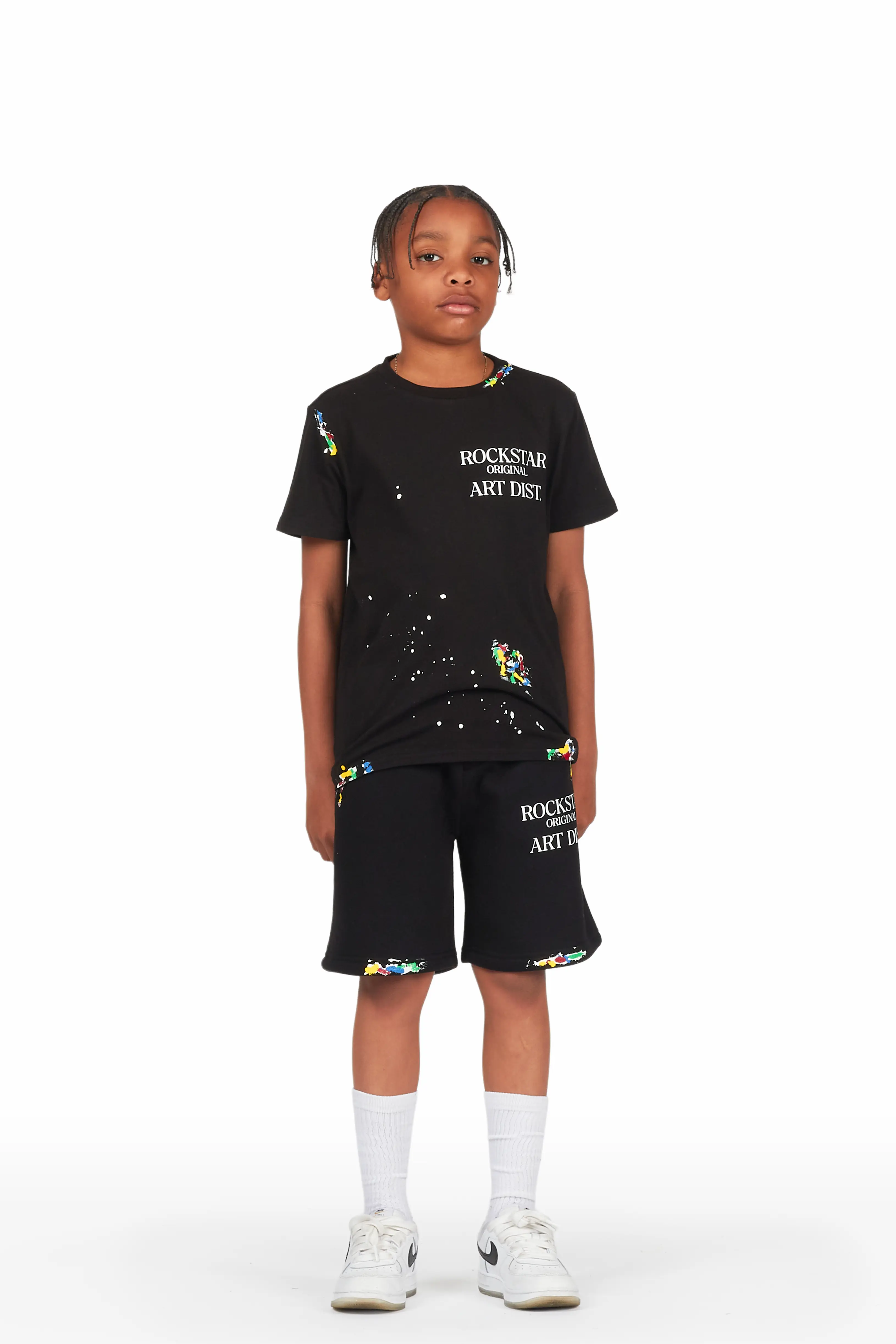 Boys Art Dist. Black Short Set - Image 2