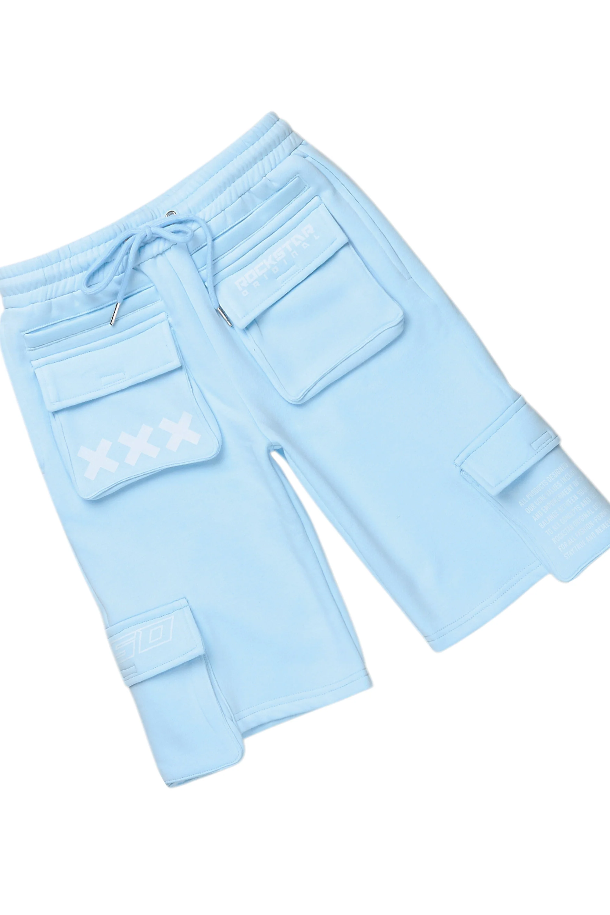 Boys Jash Baby Blue/White Short Set - Image 3