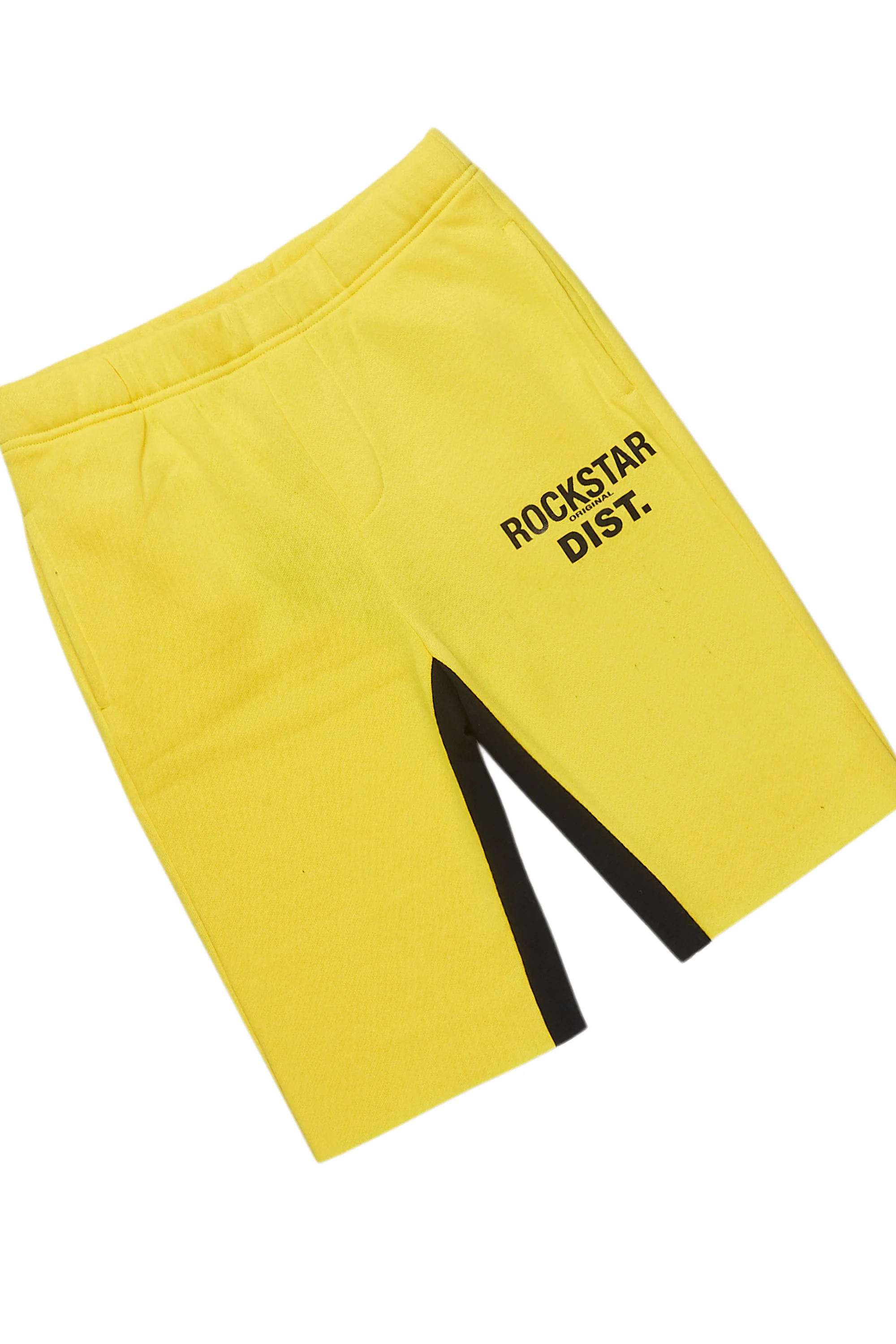 Boys Lake Black/Yellow T-Shirt/Yellow Short Set - Image 3