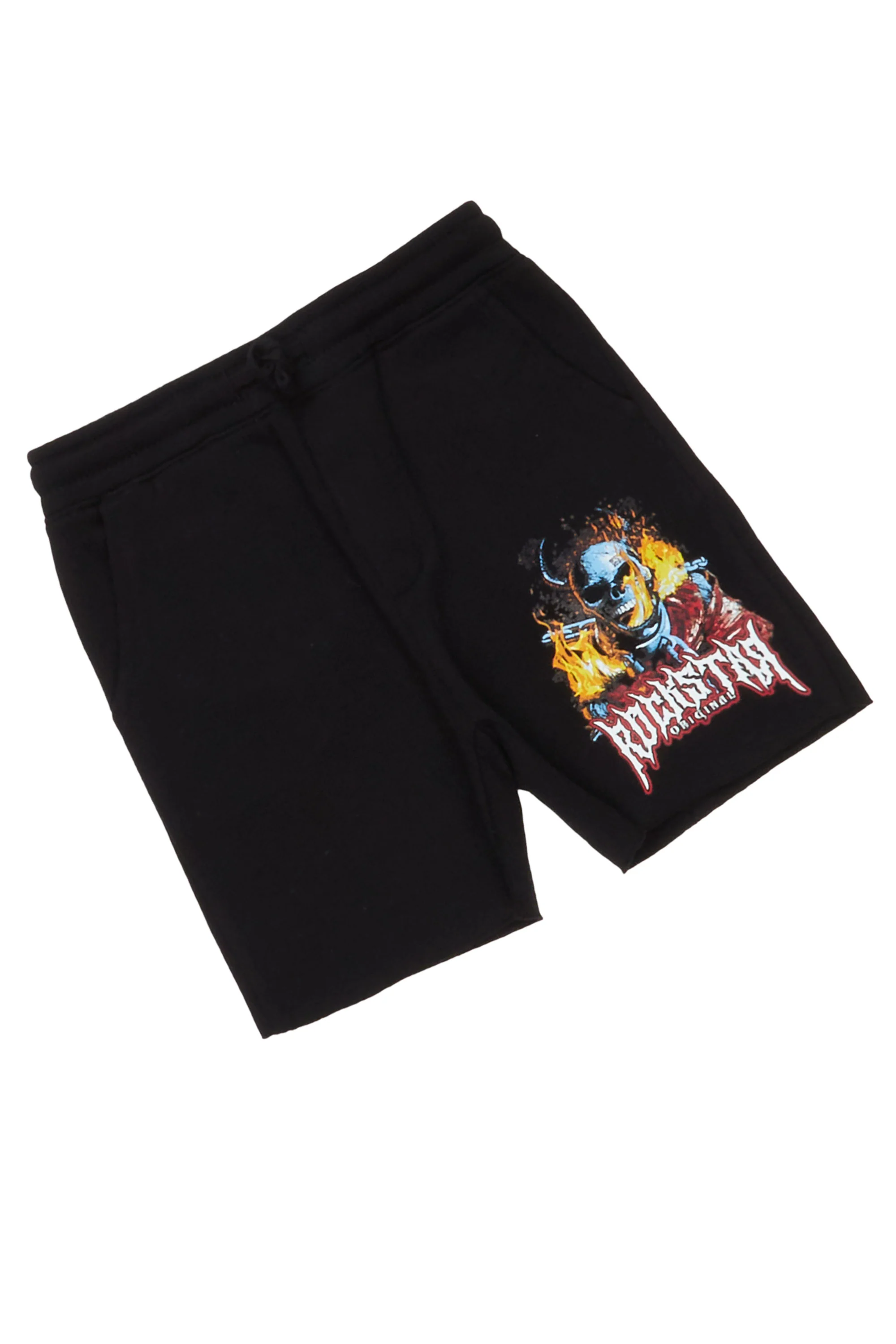 Boys Reid Black T-Shirt/Short Set - Image 3