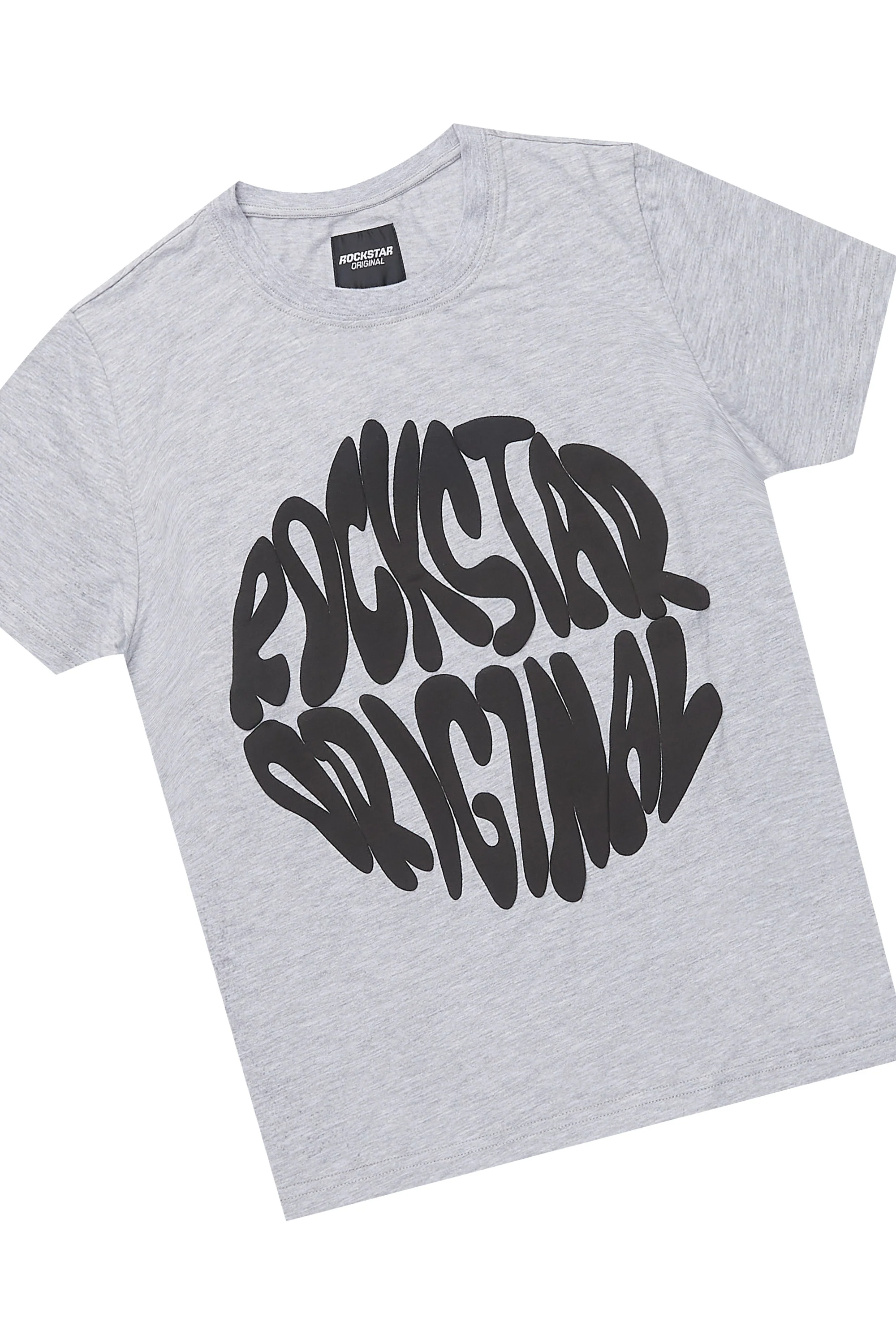Boys Thierry Heather Grey T-Shirt/Short Set - Image 2