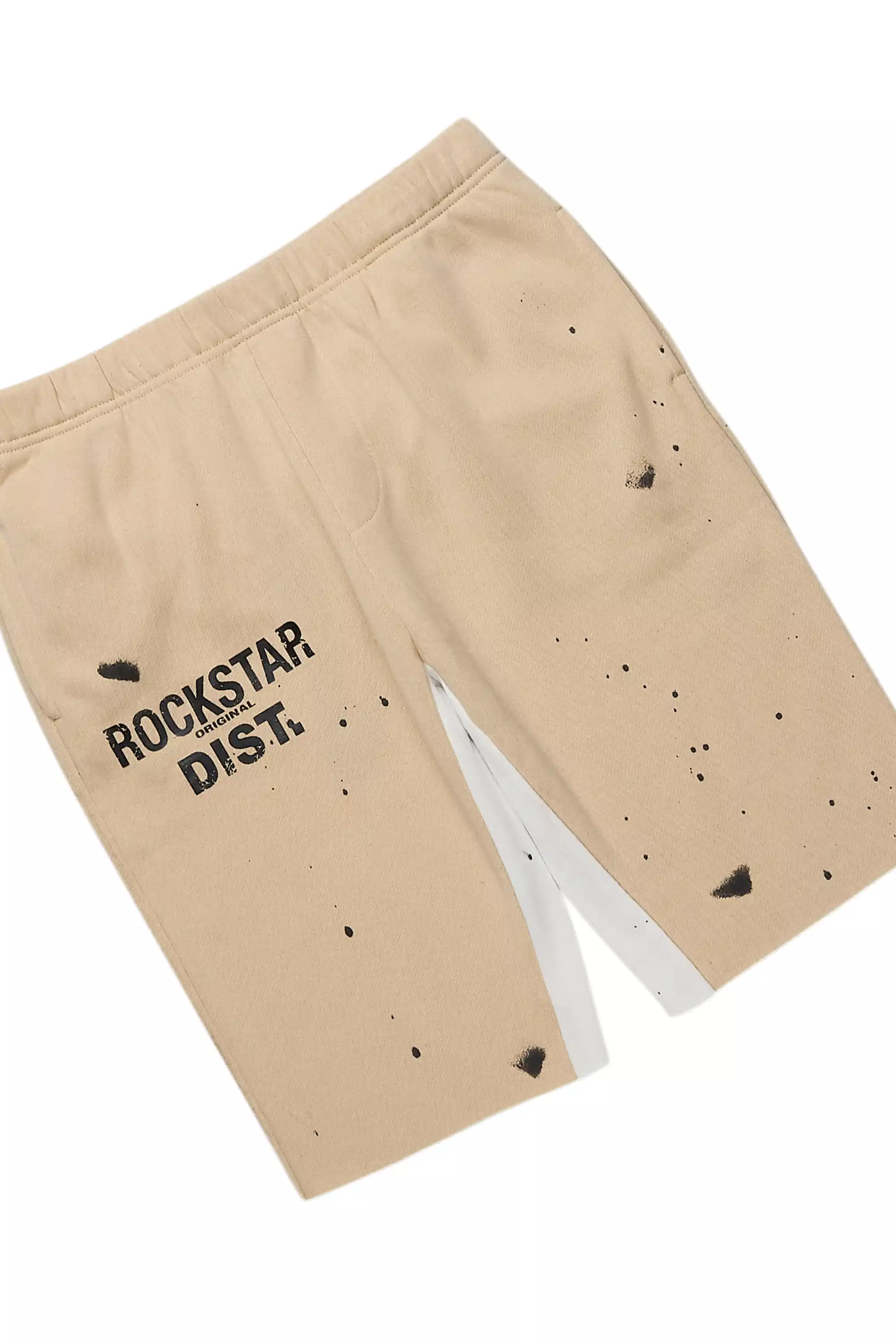 Boys Raffer Beige/Black Hoodie Short Set - Image 3