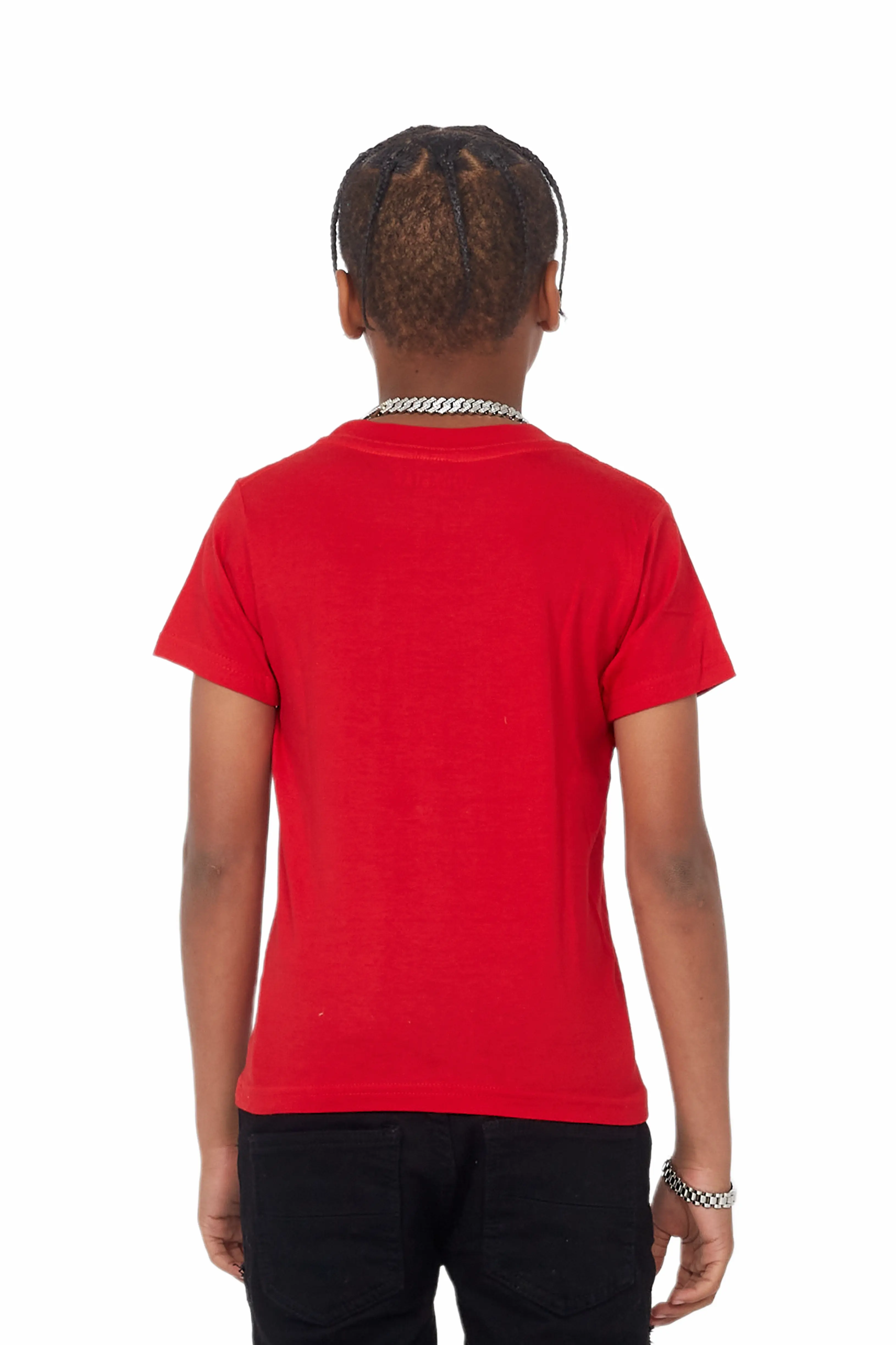 Boys Quincy Red Graphic T-Shirt - Image 4