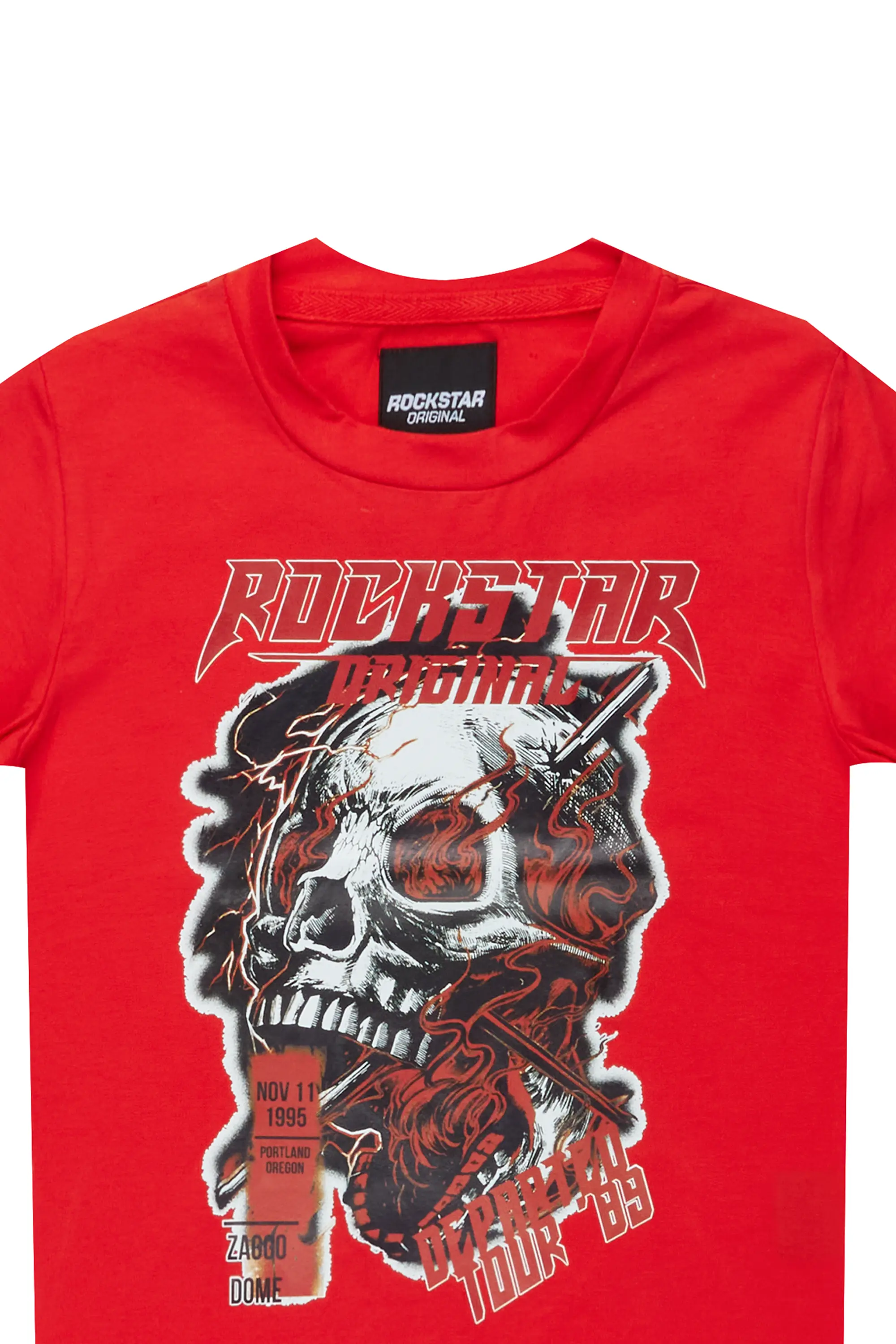 Boys Andon Red Graphic T-Shirt - Image 2