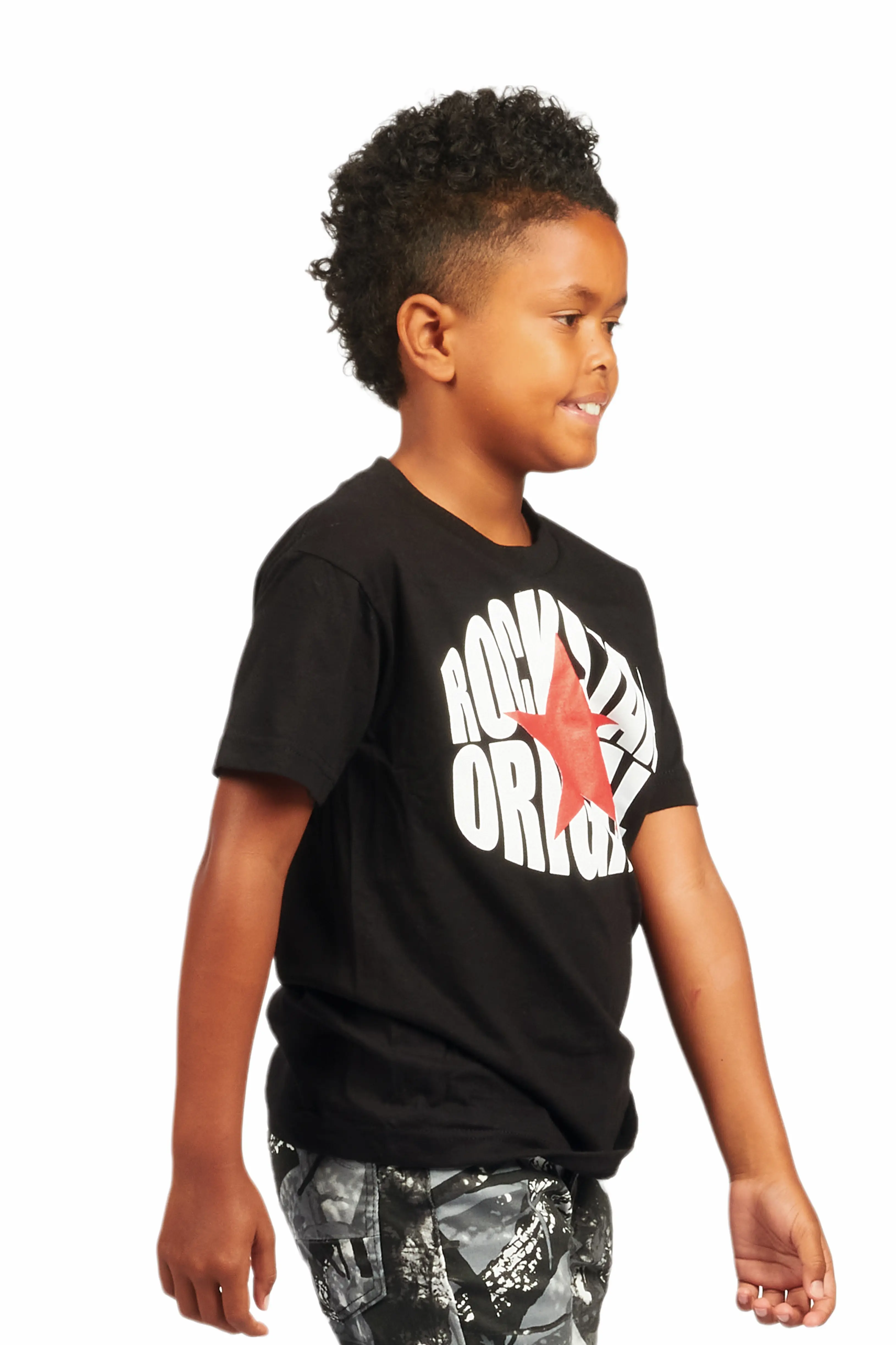 Boys Ezra Black Graphic T-Shirt - Image 3