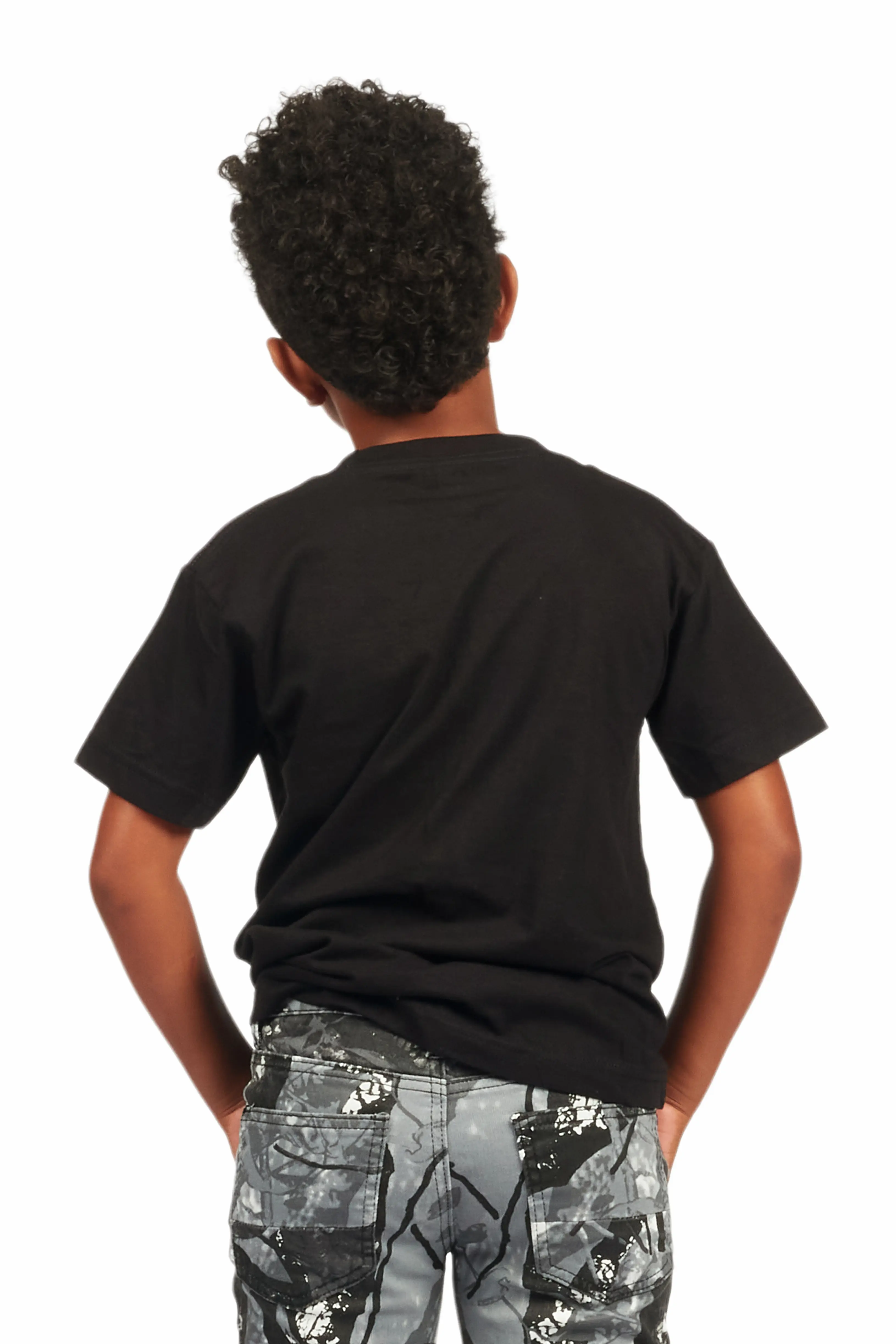 Boys Ezra Black Graphic T-Shirt - Image 4