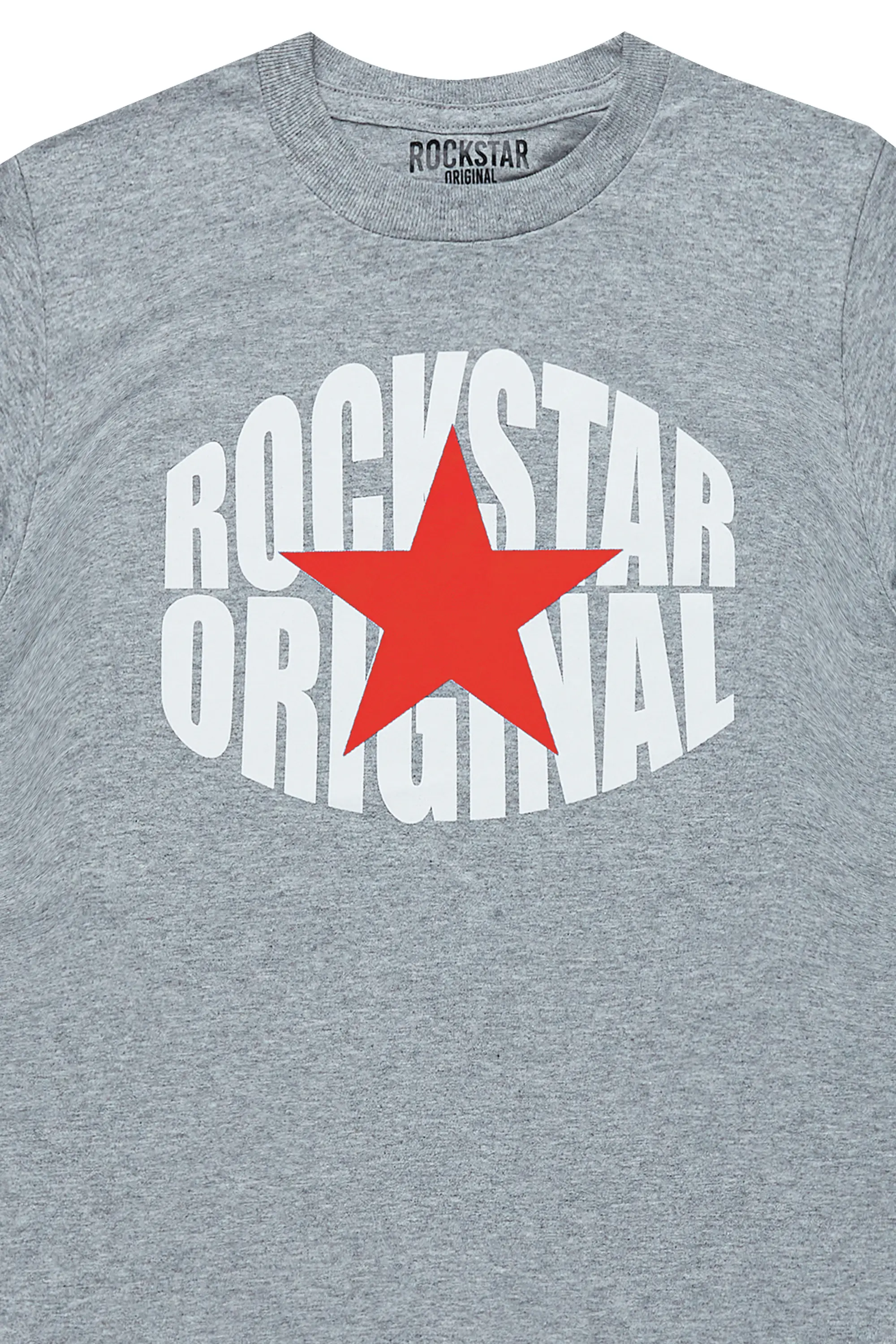 Boys Ezra Grey/Red Graphic T-Shirt - Image 7