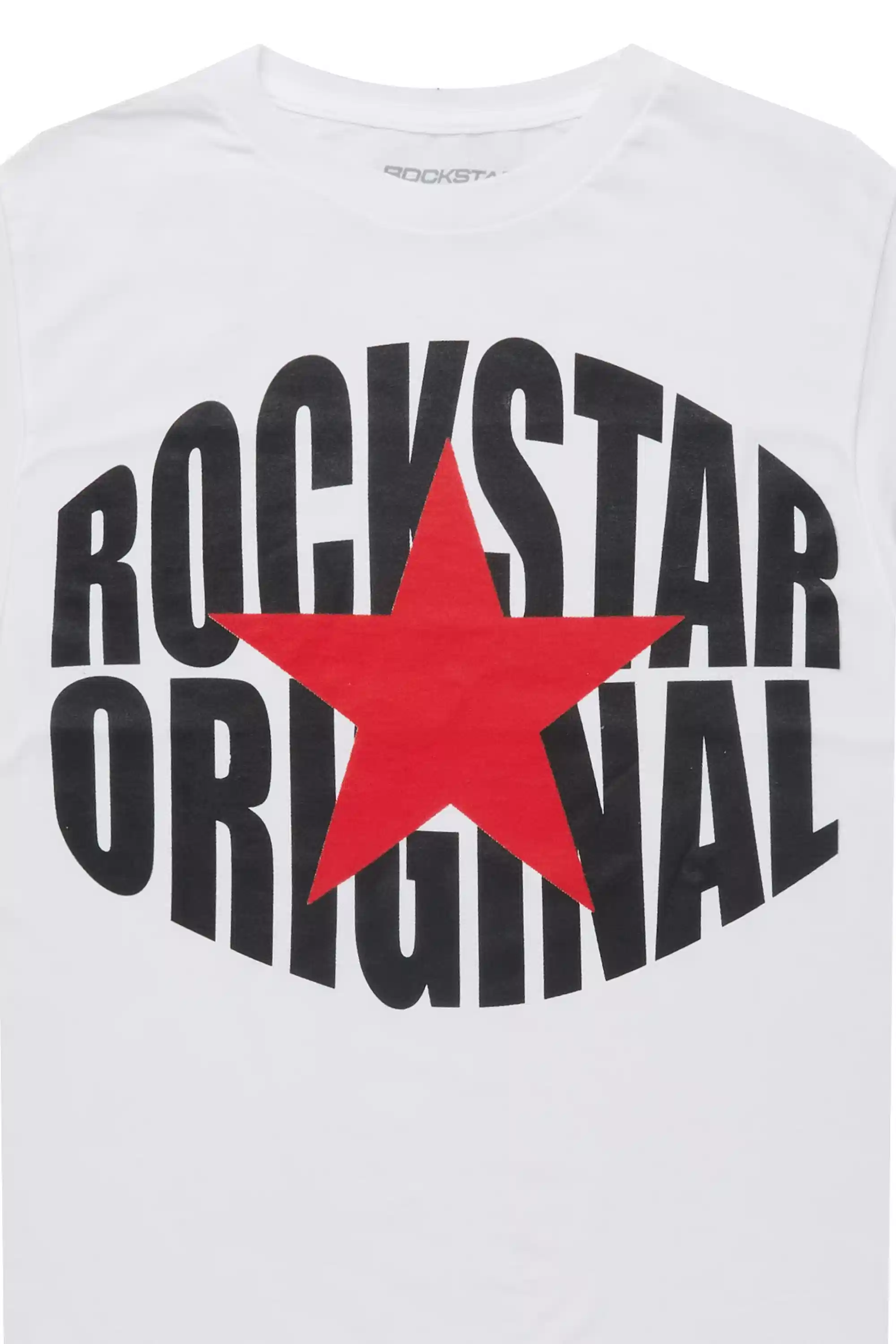 Boys Ezra White/Red Graphic T-Shirt - Image 2