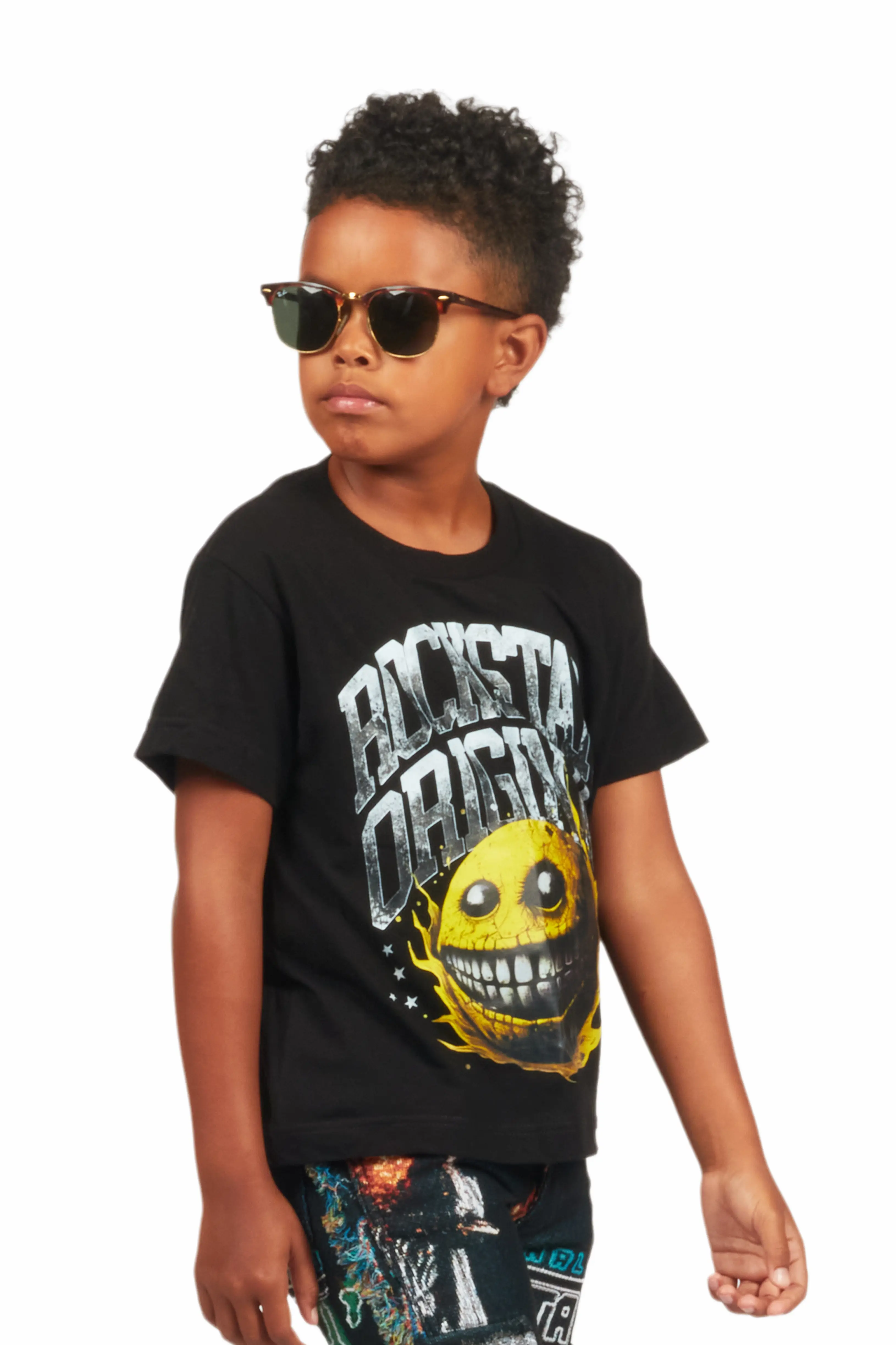 Boys Parsons Black Graphic T-Shirt - Image 3