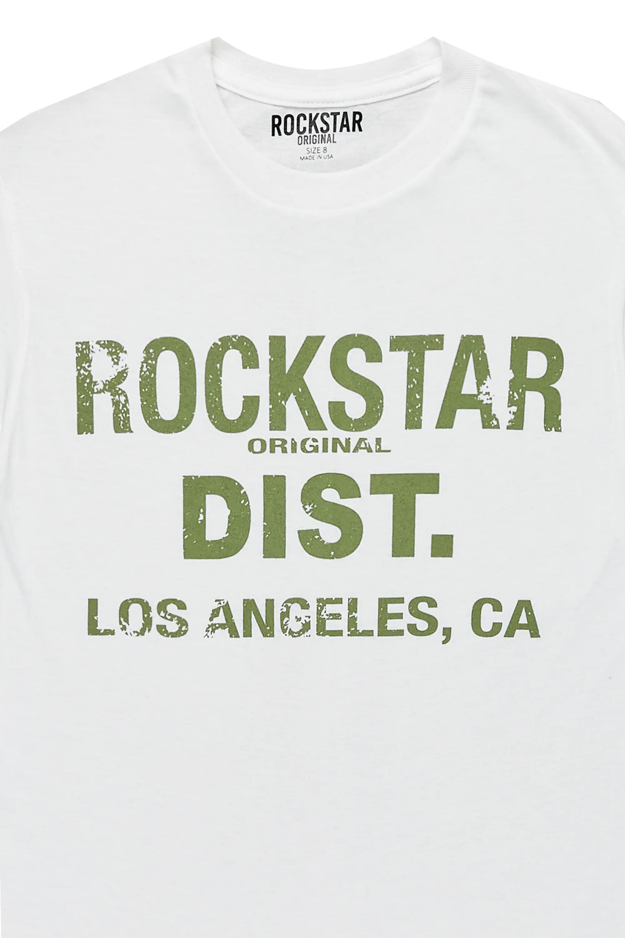 Boys Koen White/Green Graphic T-Shirt - Image 3