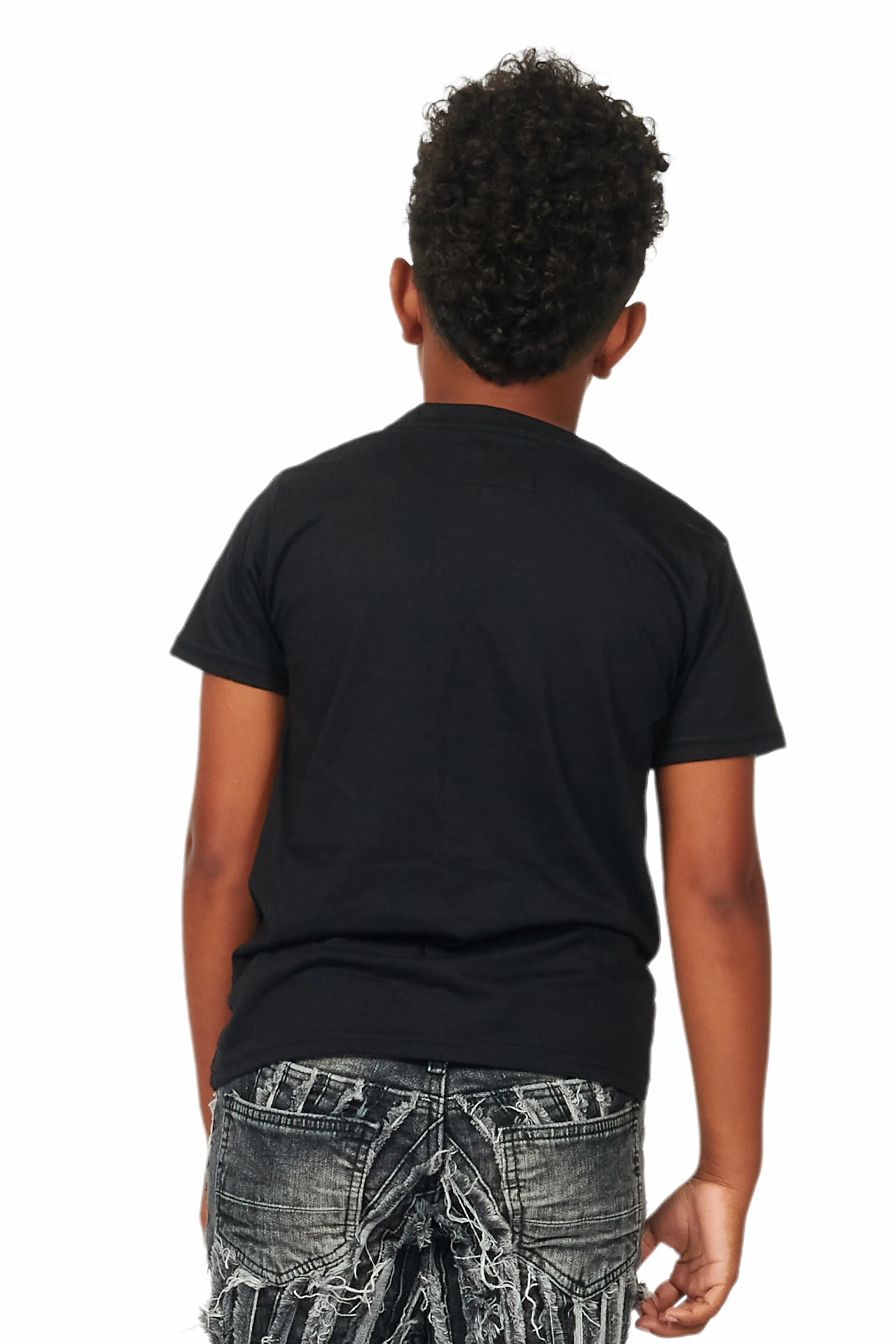 Boys Amina Black Graphic T-Shirt - Image 5