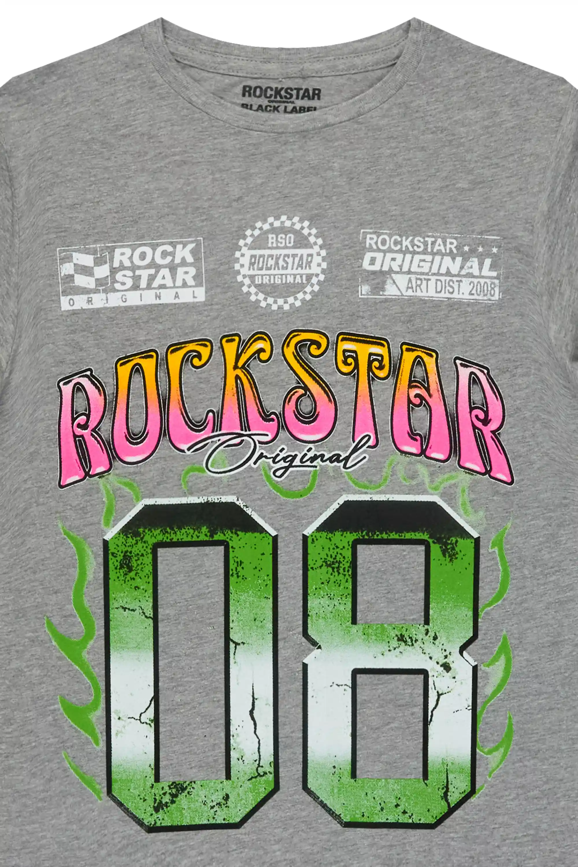 Boys Quito Heather Grey/Multi Graphic T-Shirt - Image 2