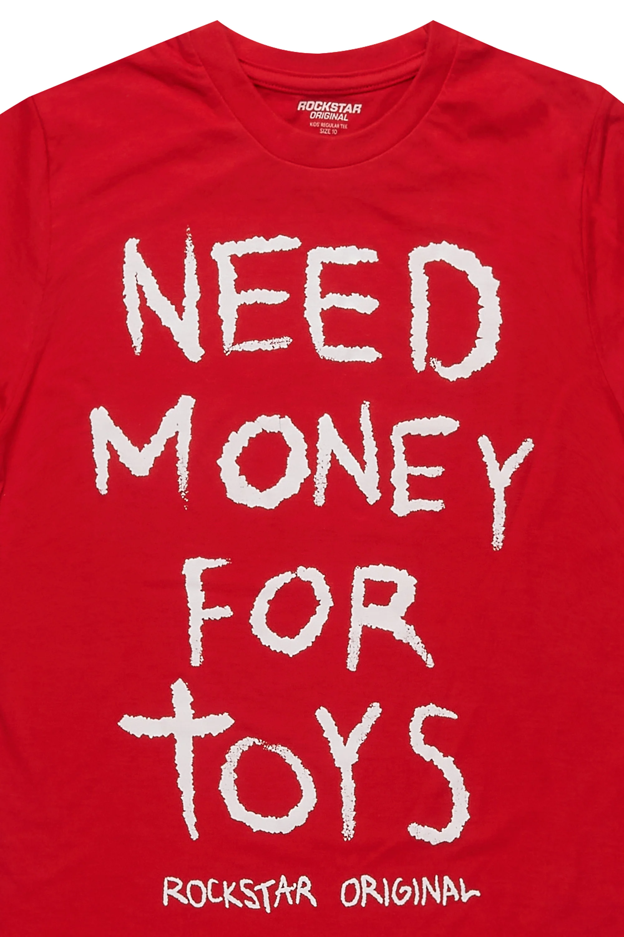 Boys M4Toys Red/White Graphic T-Shirt - Image 2