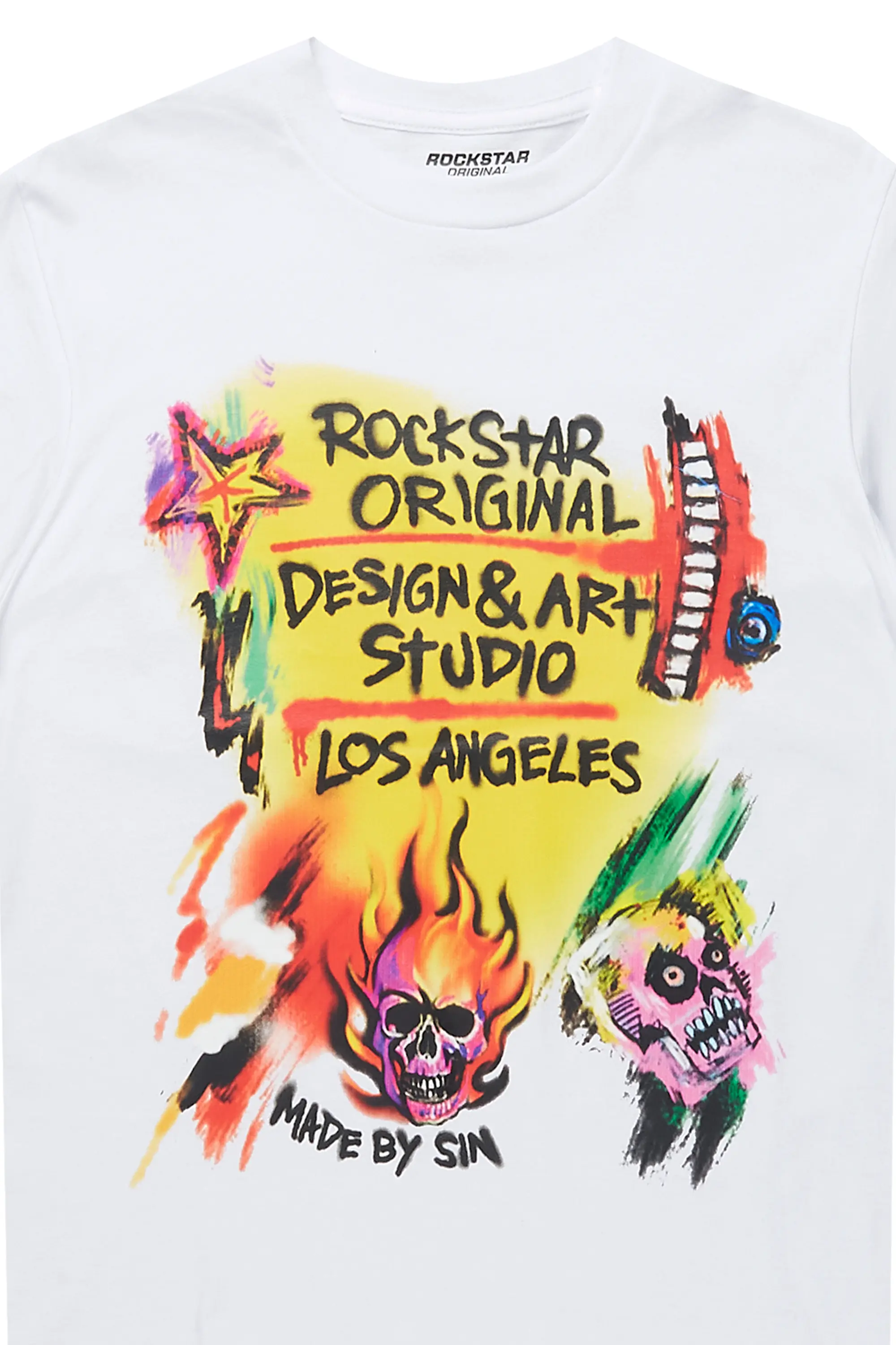 Boys Soweto White Graphic T-Shirt - Image 2