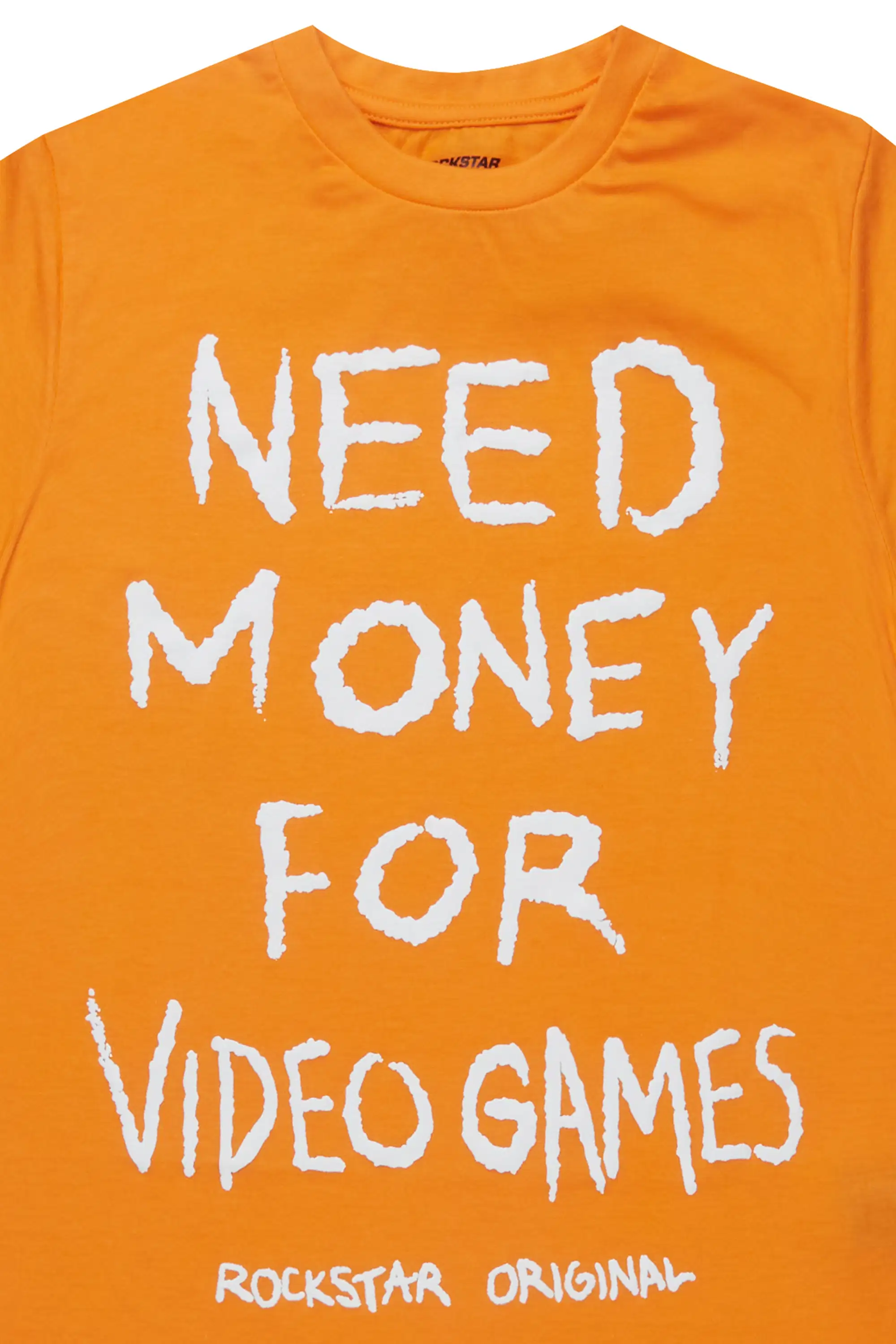 Boys M4 Video Games Orange/White Graphic T-Shirt - Image 2