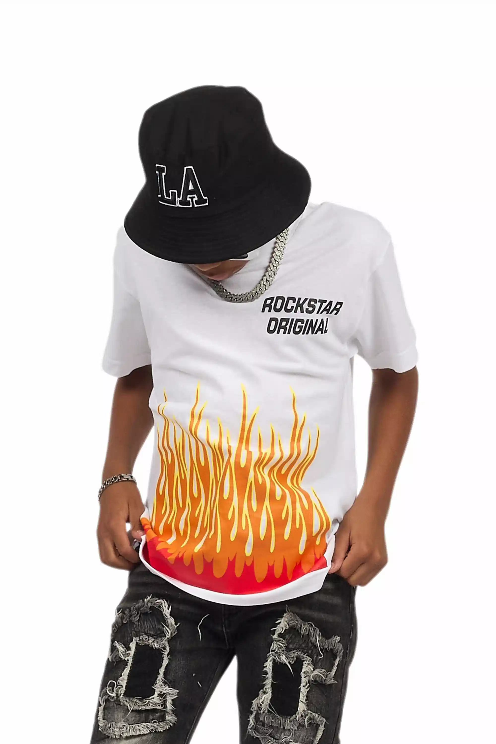Boys Roeland White Graphic T-Shirt - Image 8
