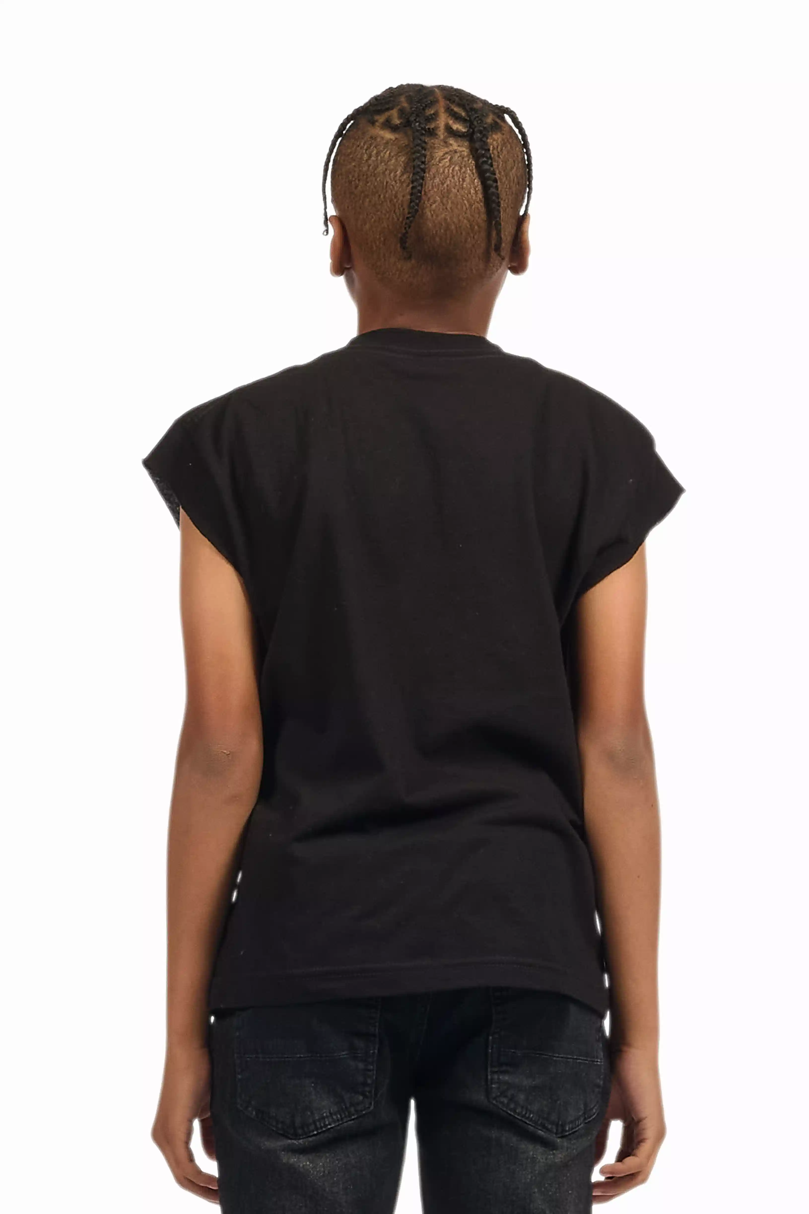 Boys Grill Black/Red Graphic Muscle T-Shirt - Image 6