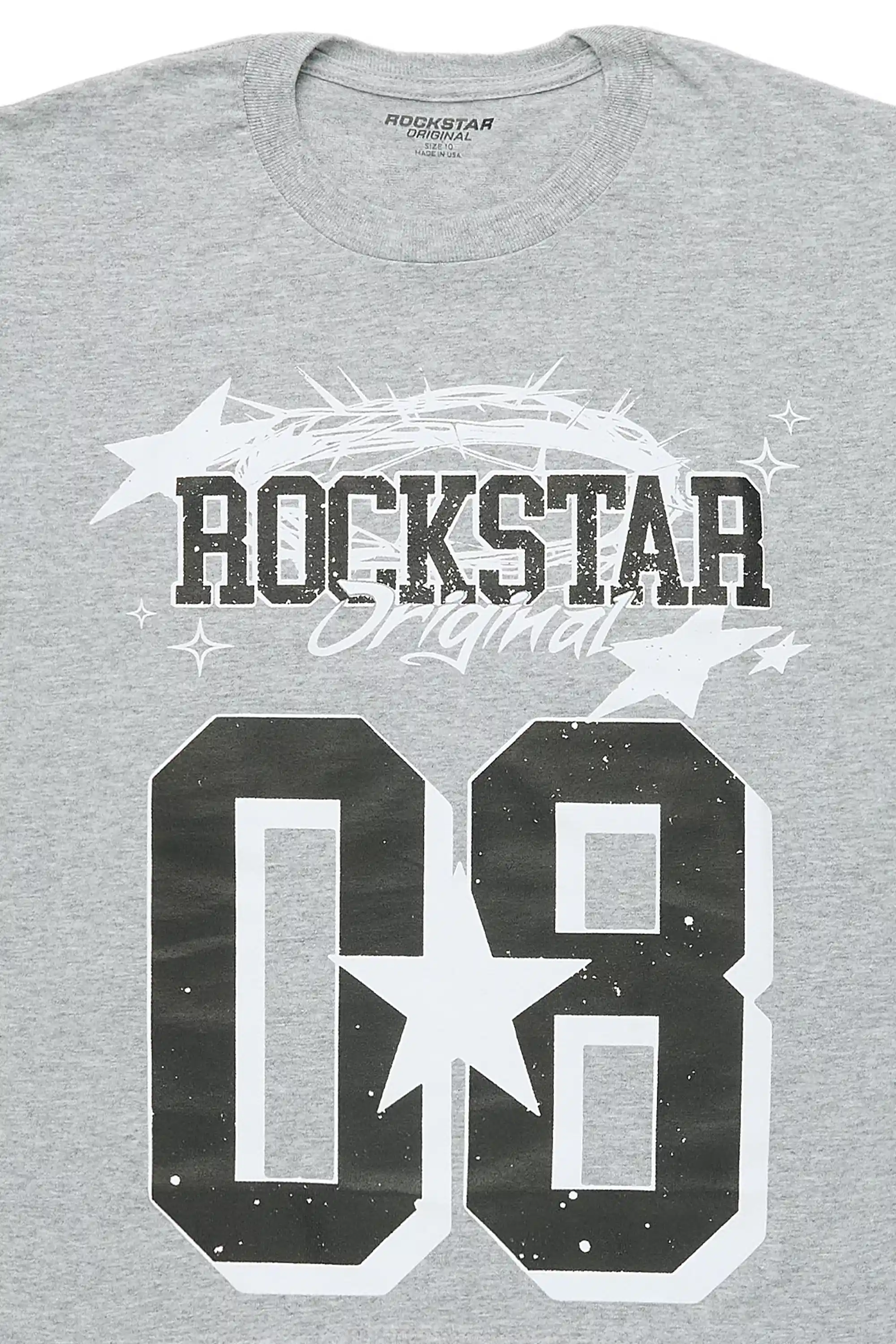 Boys Allstar Grey/Black Graphic Muscle T-Shirt - Image 2