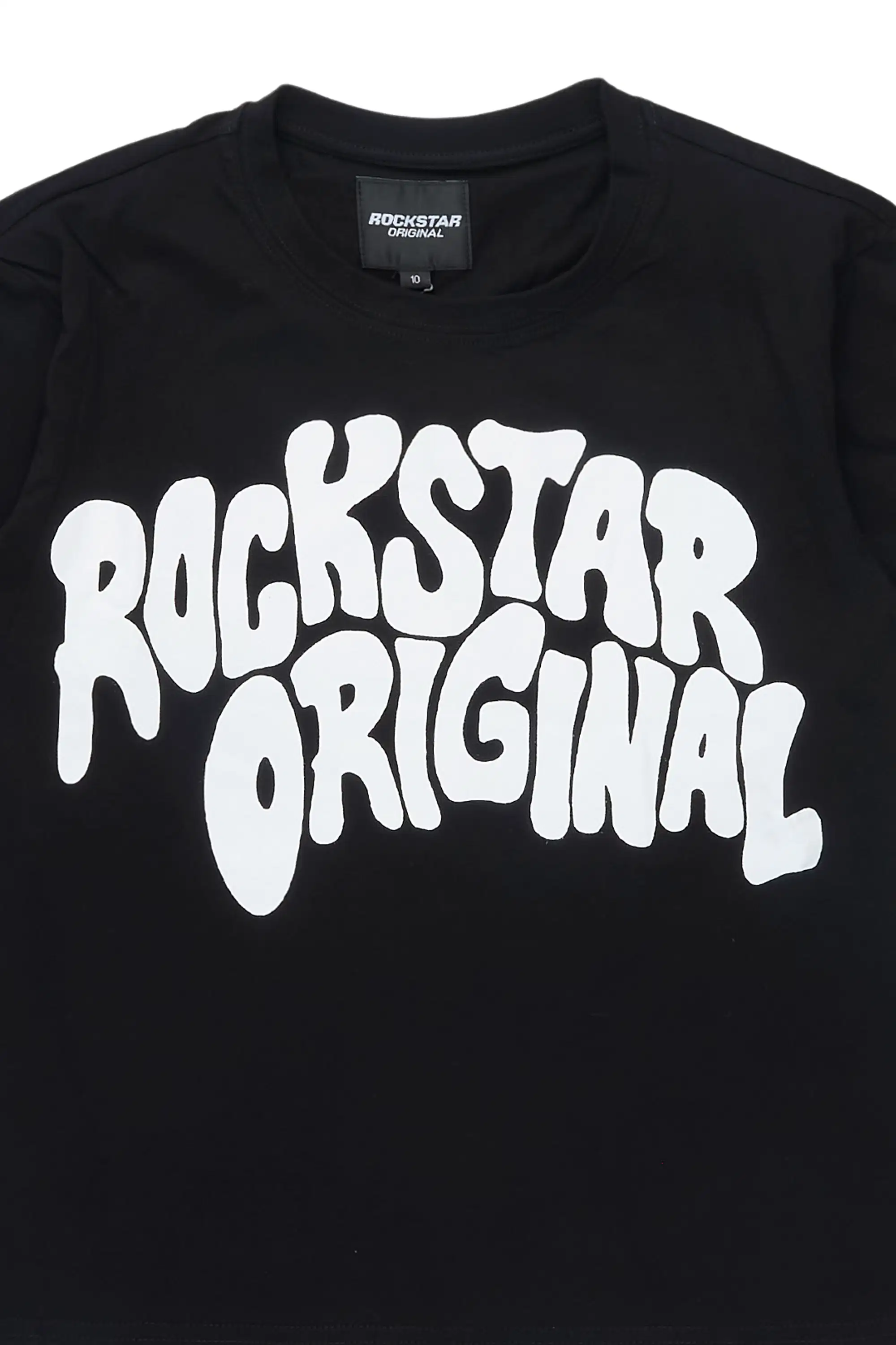 Boys Monit Black/White Double Layer Graphic T-Shirt - Image 6