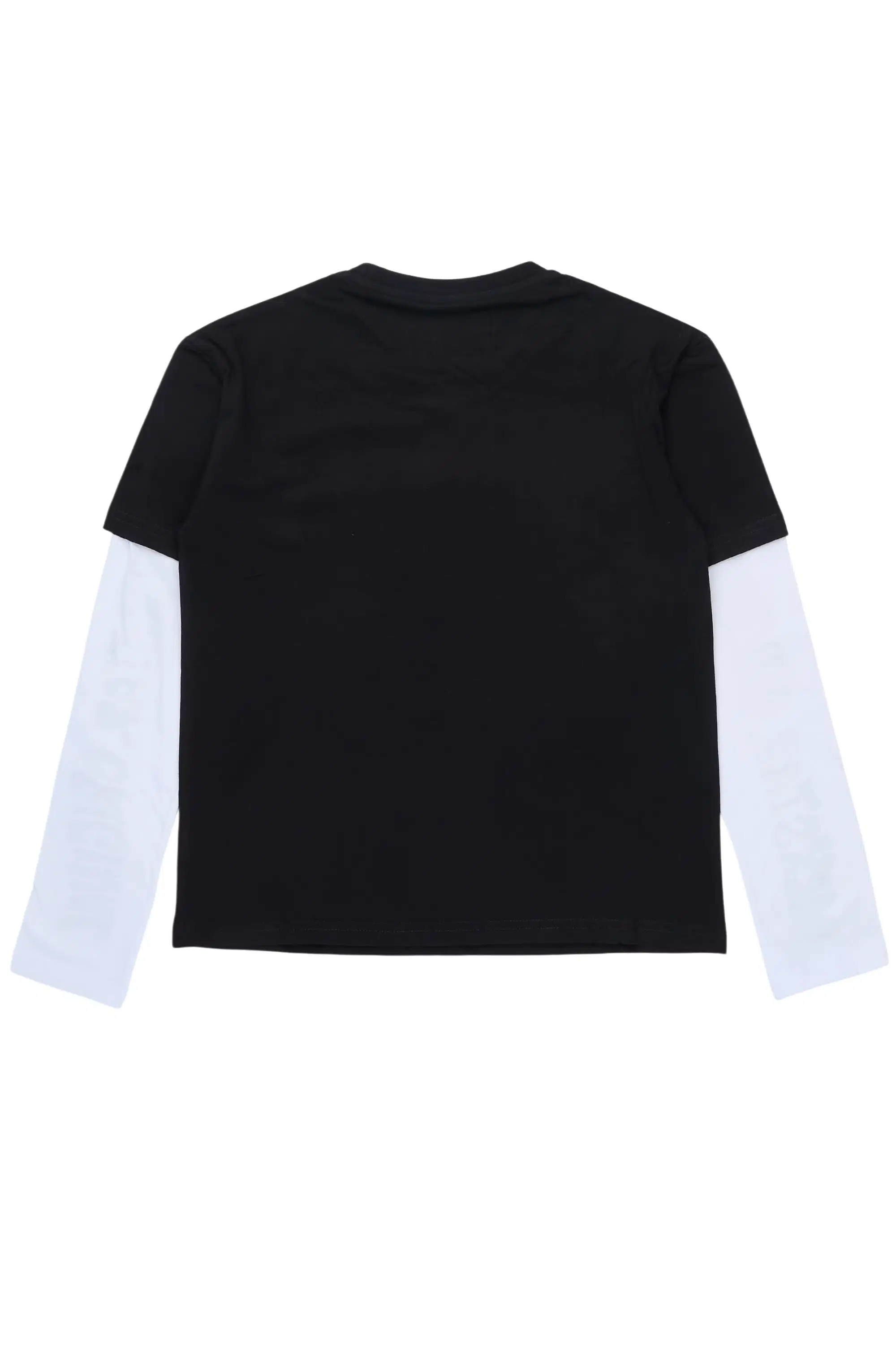 Boys Monit Black/White Double Layer Graphic T-Shirt - Image 7