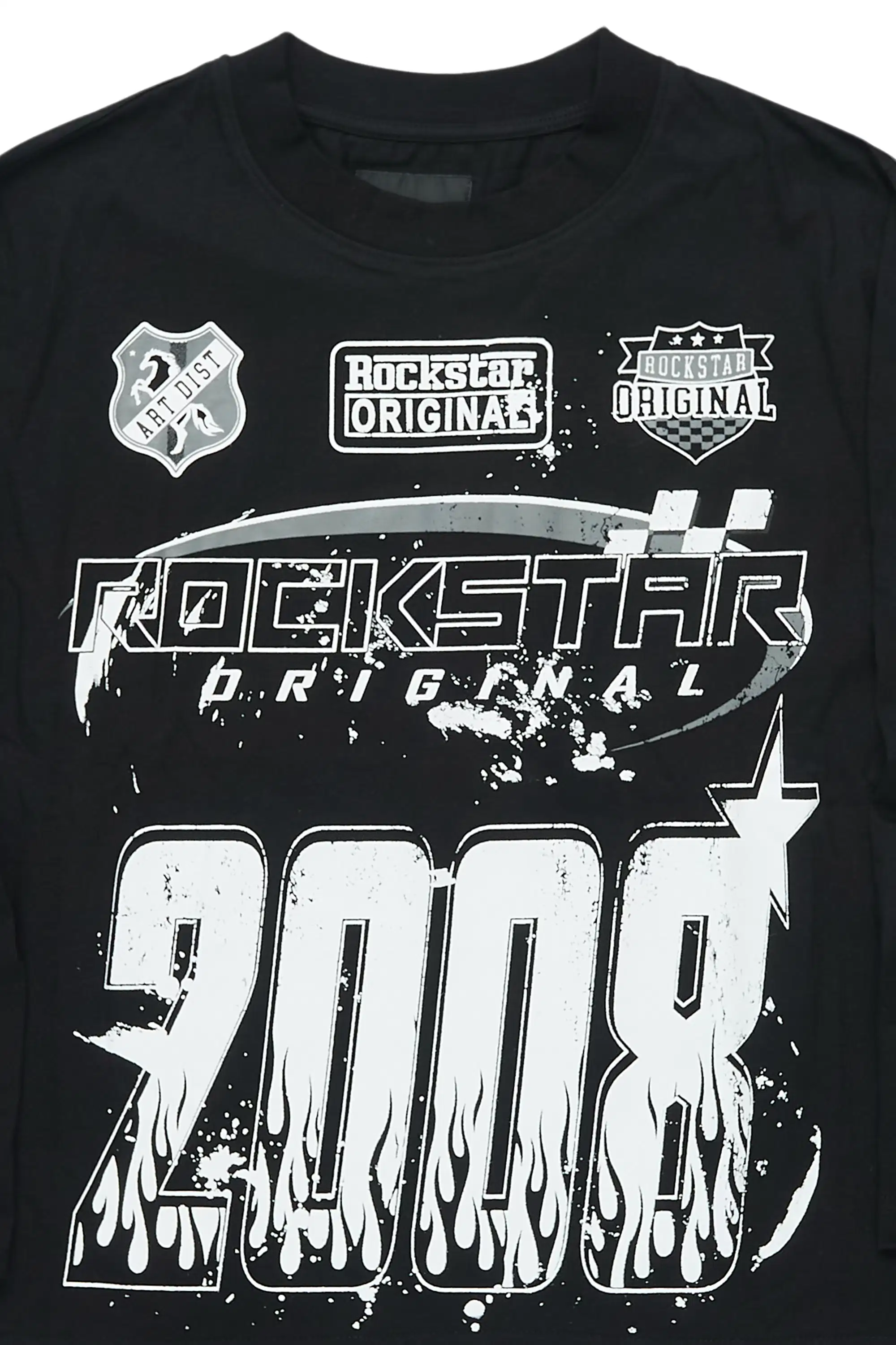 Boys Amos Black Long Sleeve Graphic T-Shirt - Image 2