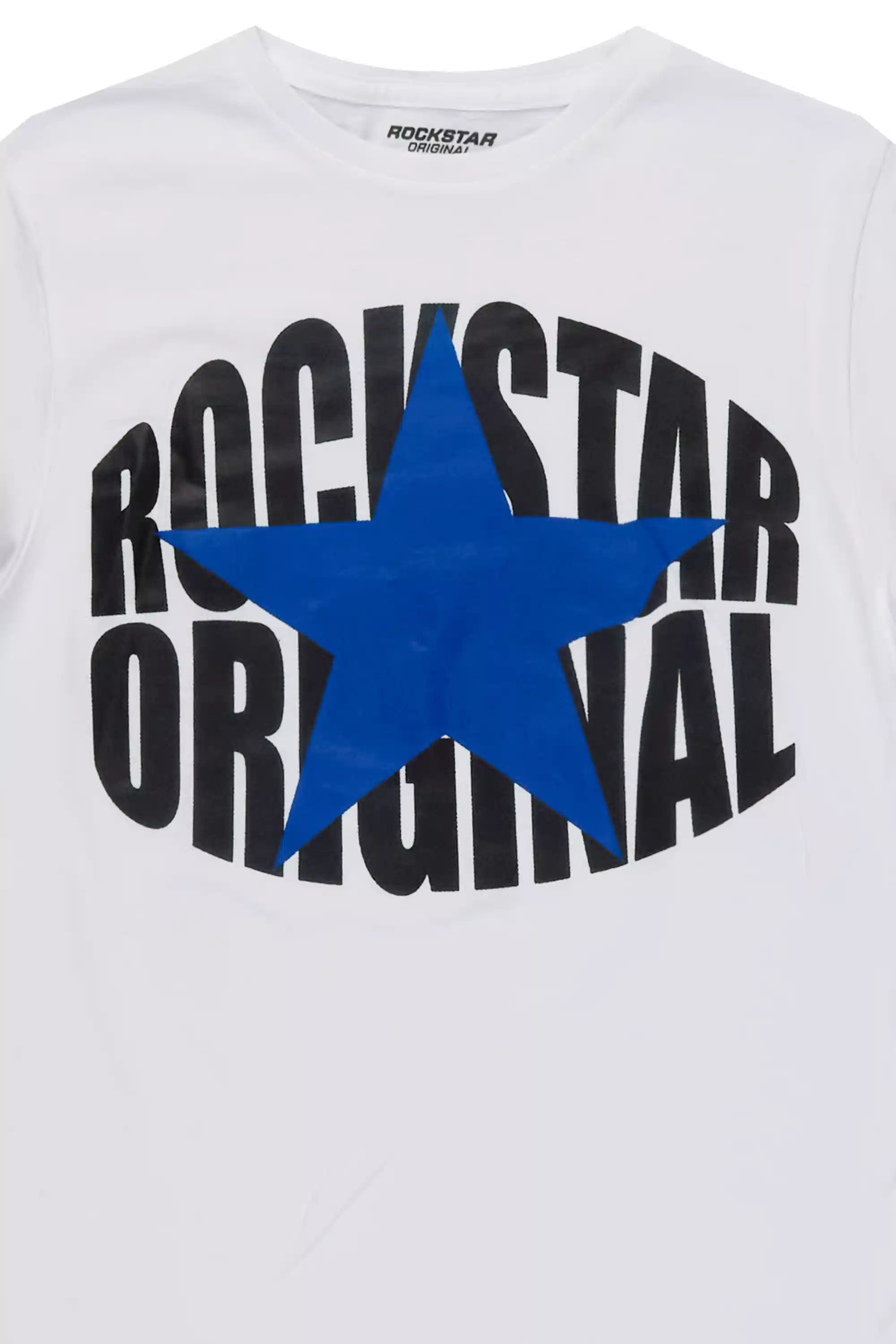 Boys Ezra 2.0 White/Royal Graphic T-Shirt - Image 2