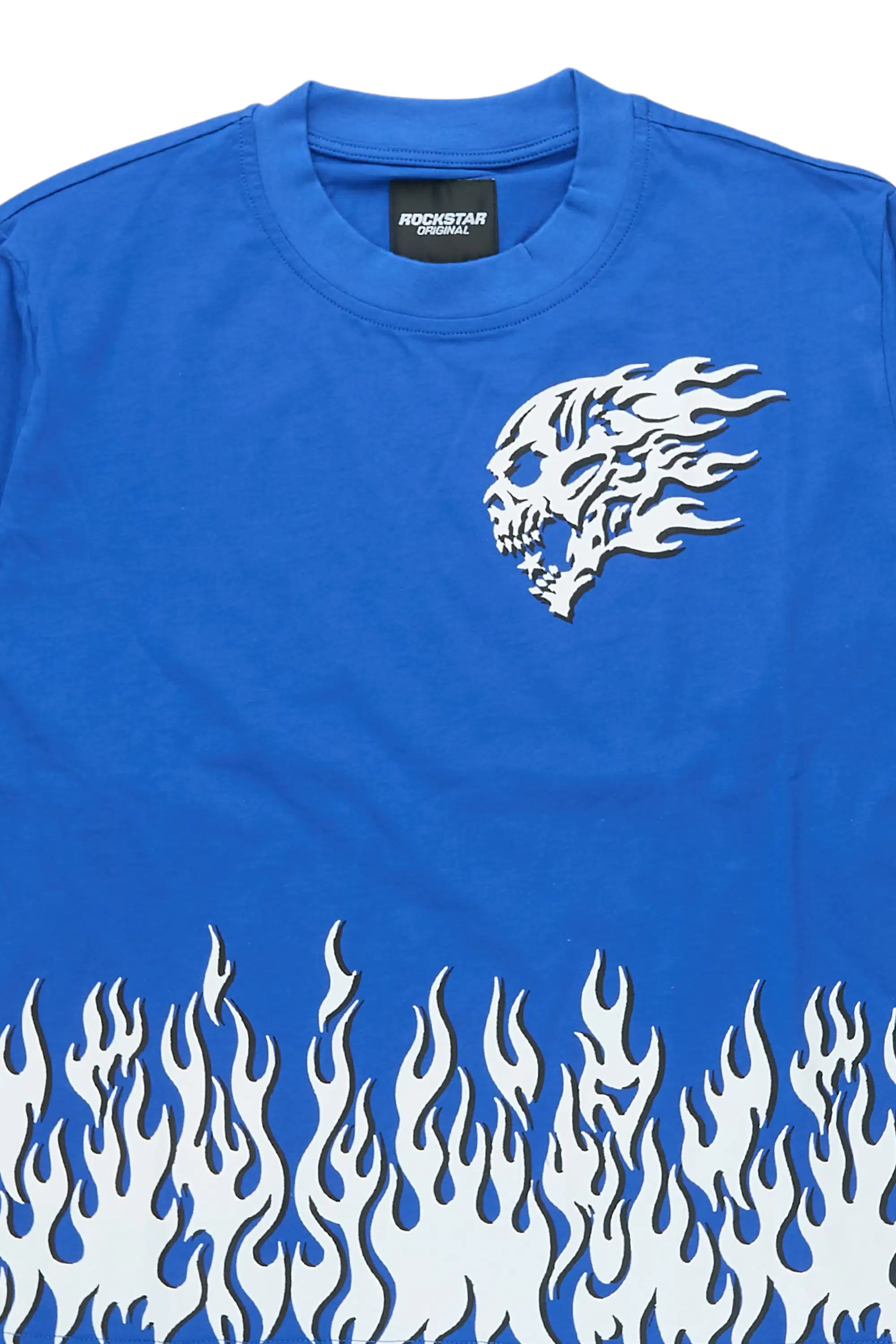 Boys Bubble Royal Blue Long Sleeve Graphic T-Shirt - Image 2