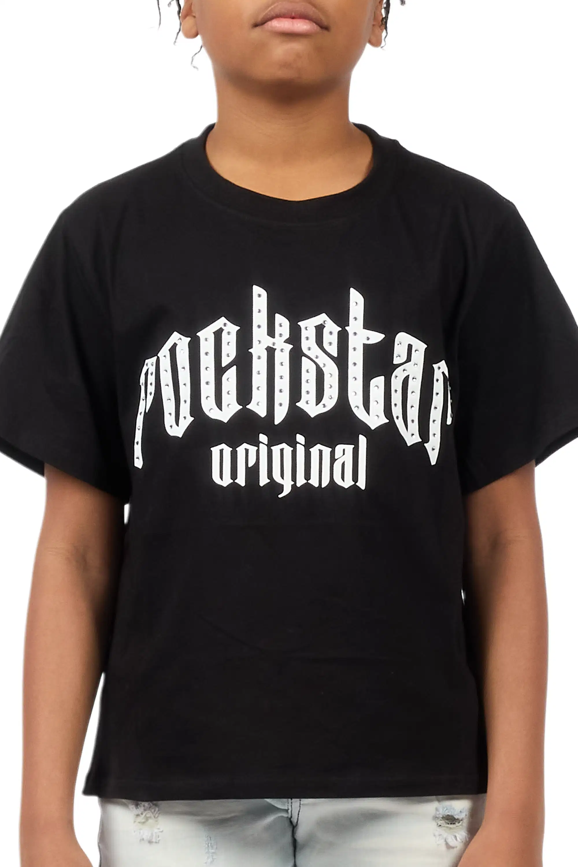Boys Sherriso Black Rhinestone T-Shirt